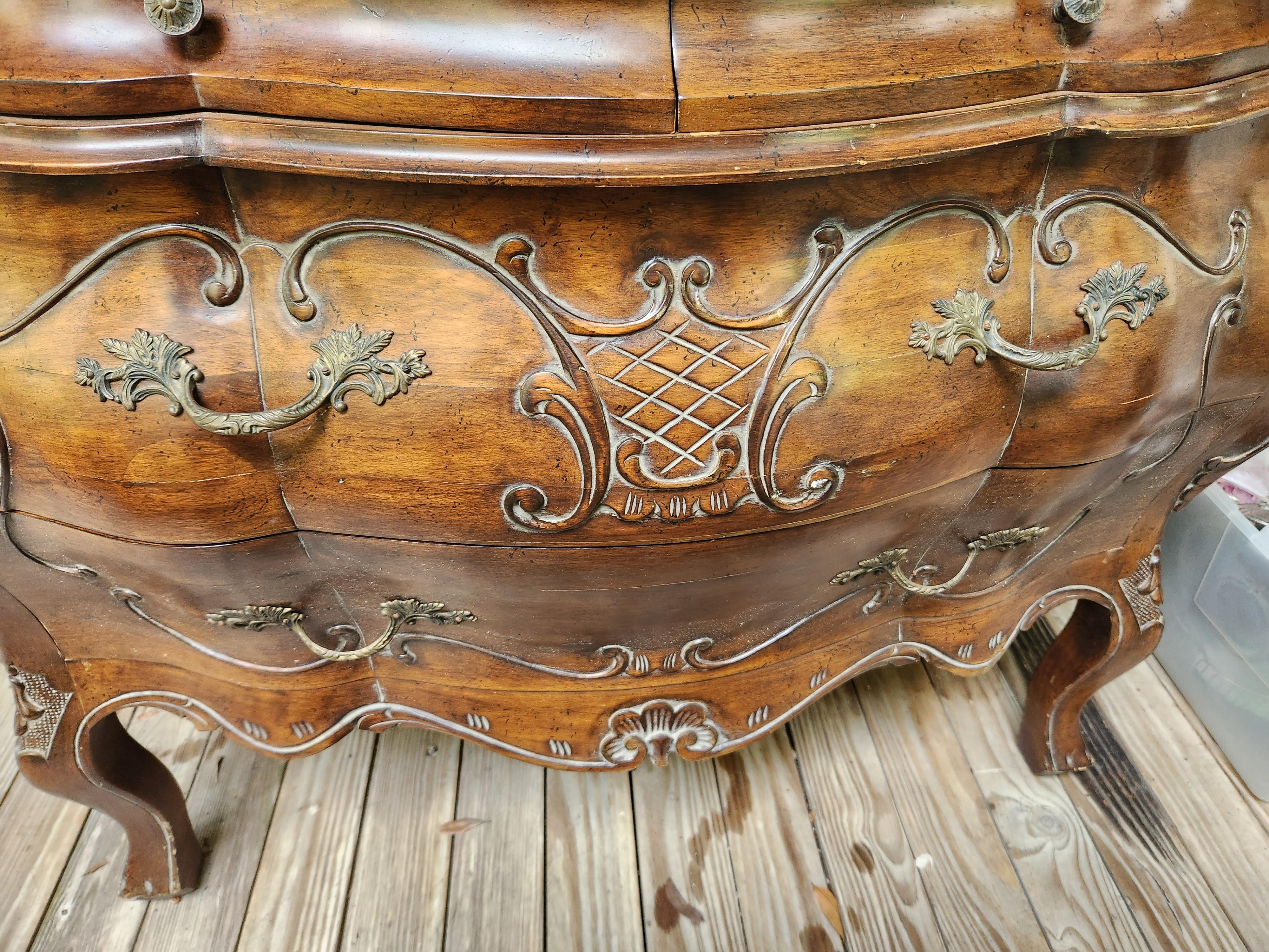 Fiorini Vintage Italian Serpentine Bombe Chest Bow Front