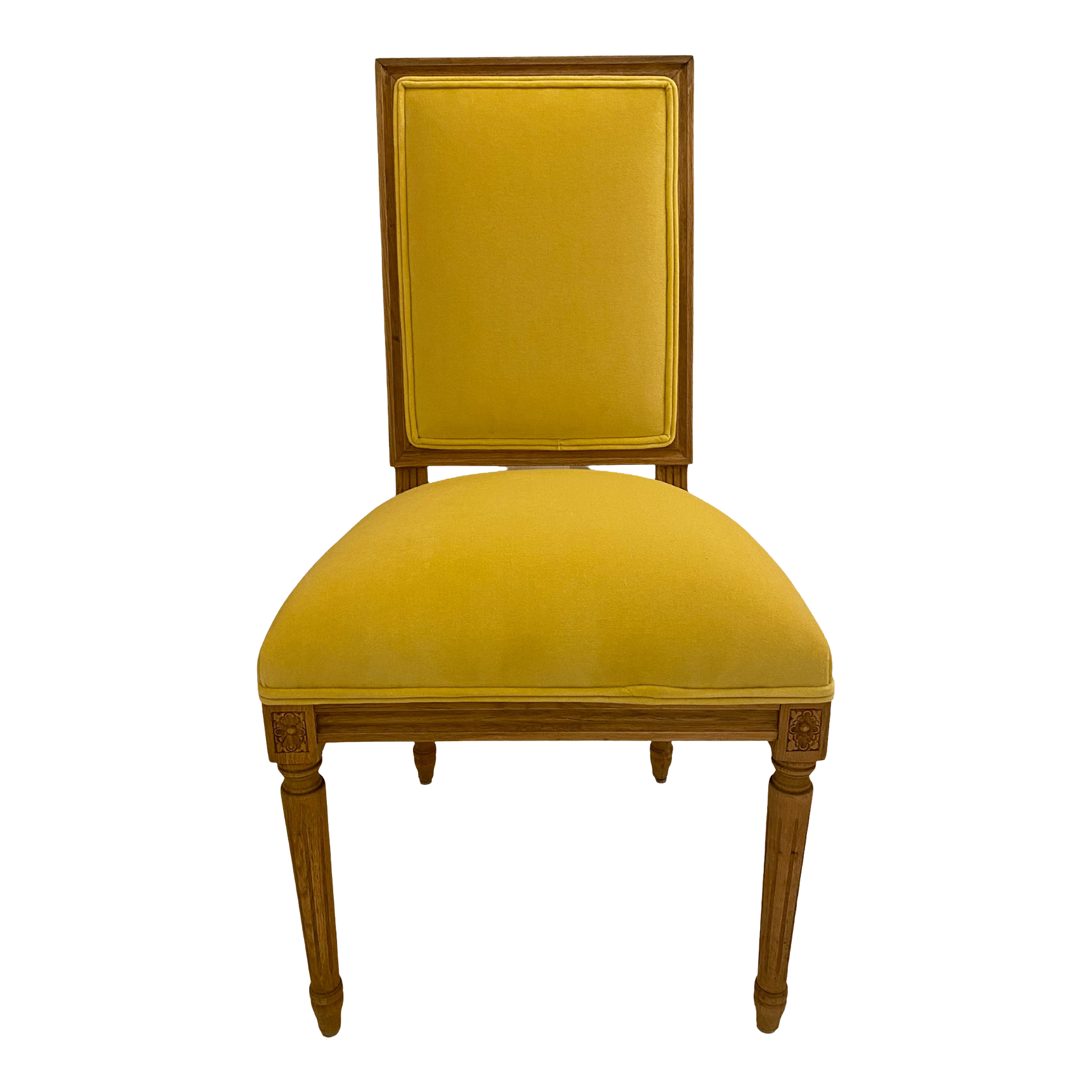 Jab Yellow Velvet Dining Chair Chairish