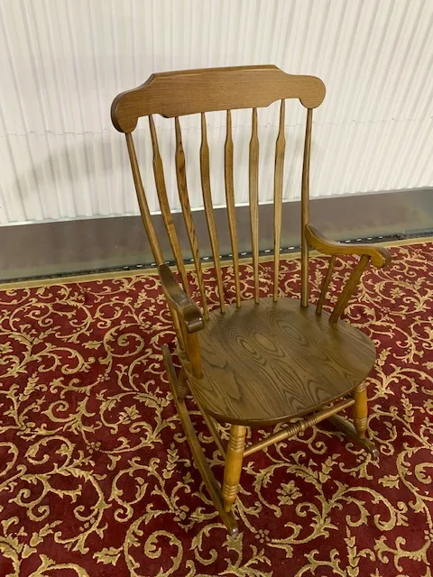 1940s Oak Rocking Chair by S Bent & Bros Gardener, Massachusetts