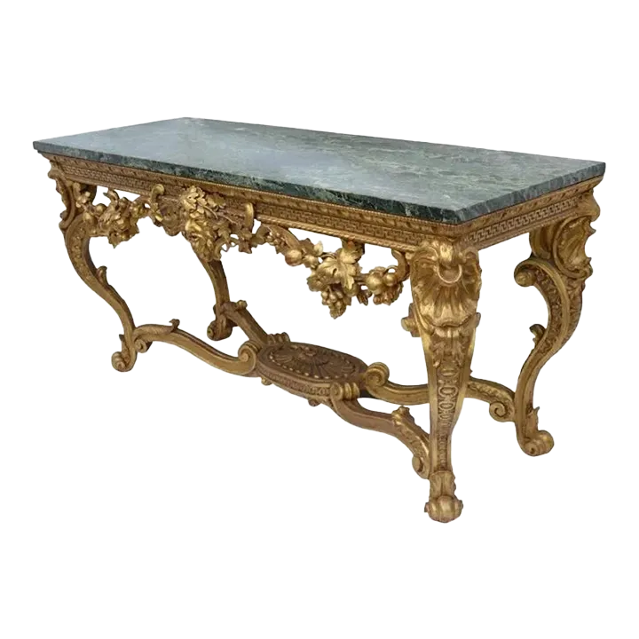 Original English, Neoclassical, Giltwood Console Table