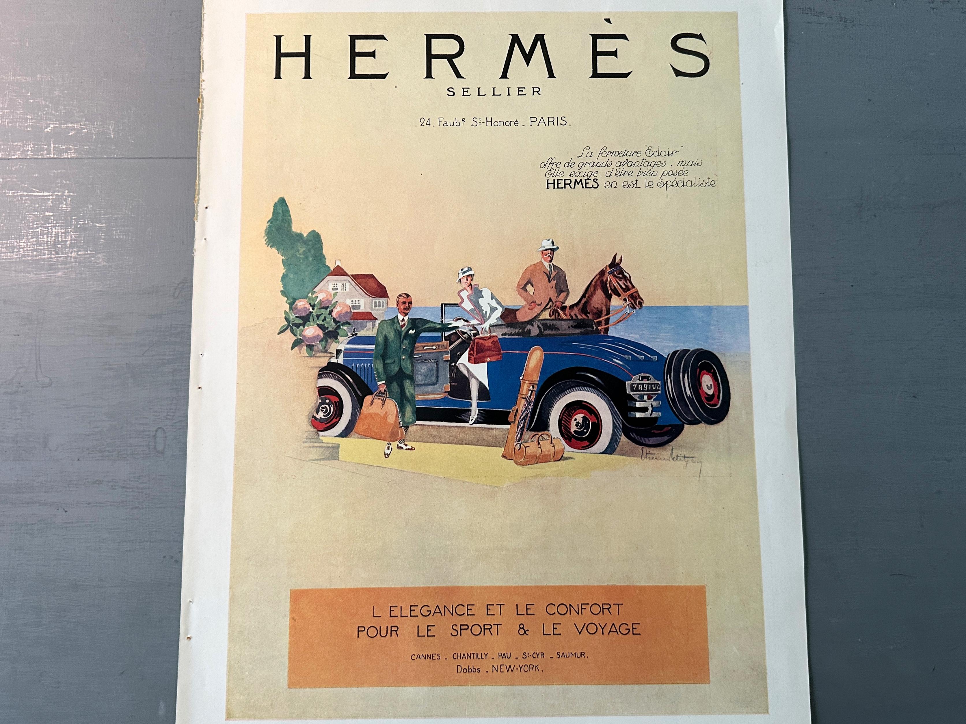 1926 Vintage French Authentic Hermes Advertisement Print by