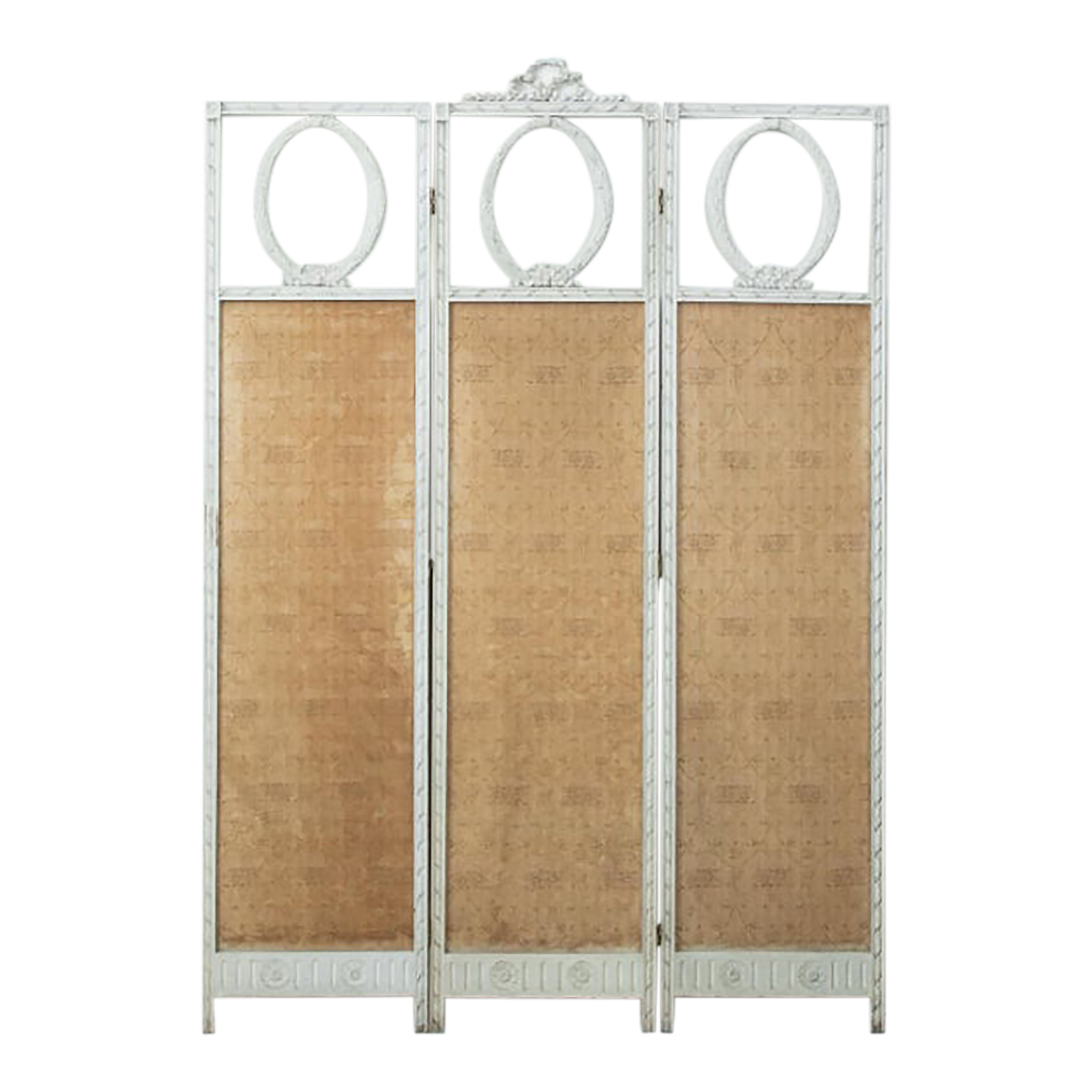 Antique French Hand Painted Carved French Louis XVI Partition or Screen