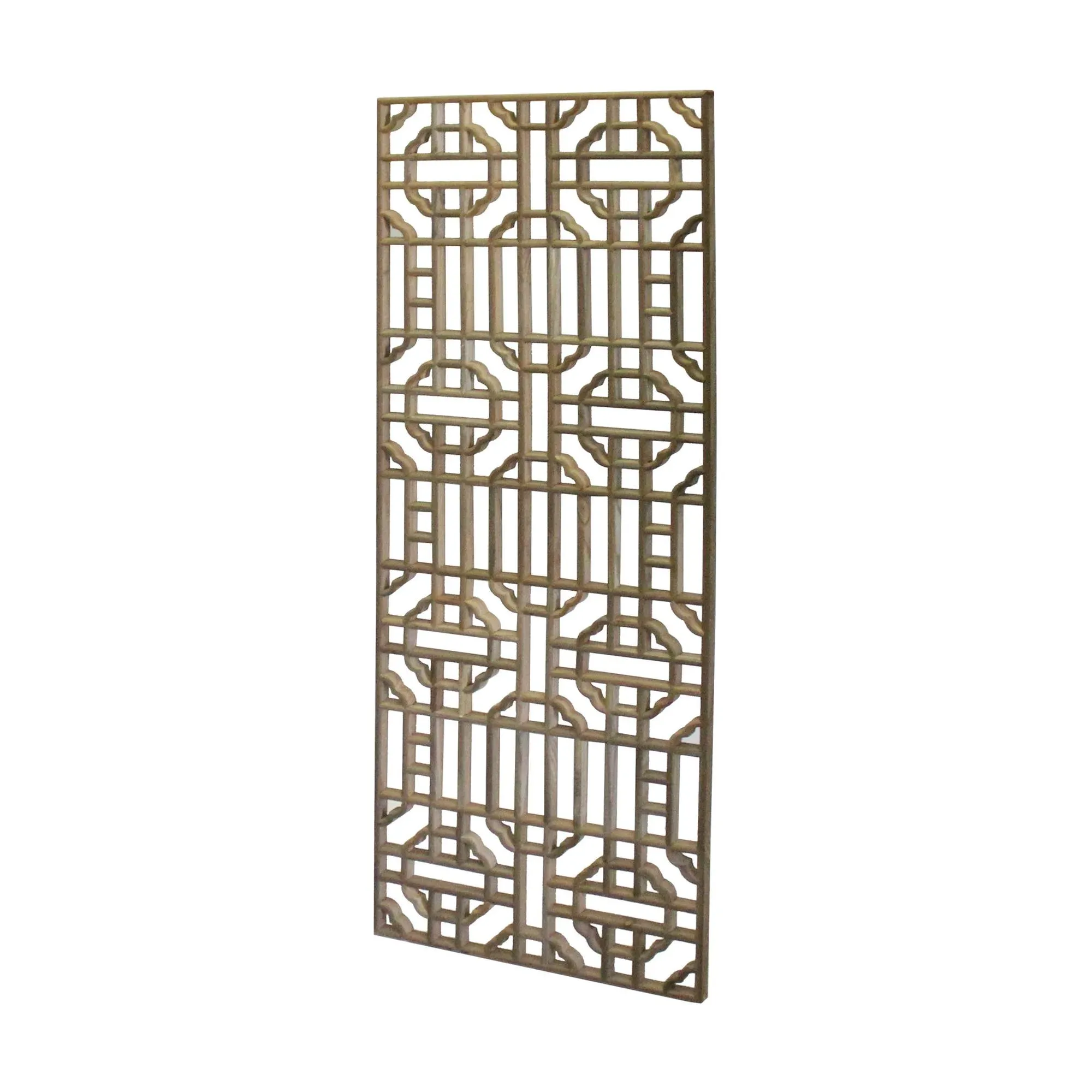 Rectangular Raw Plain Wood Geometric Pattern Wall Panel