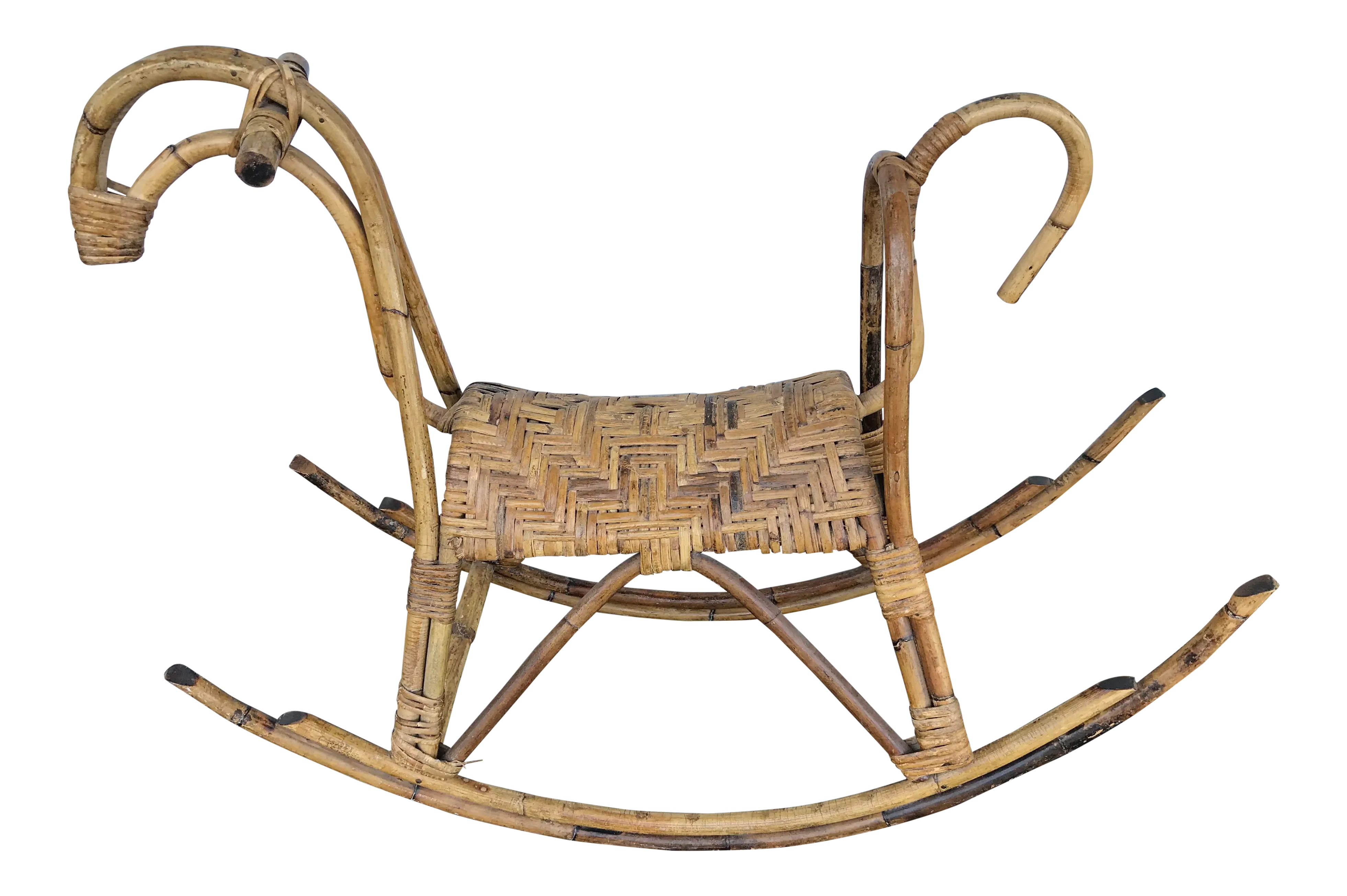 Vintage Bamboo Rocking Horse Chairish