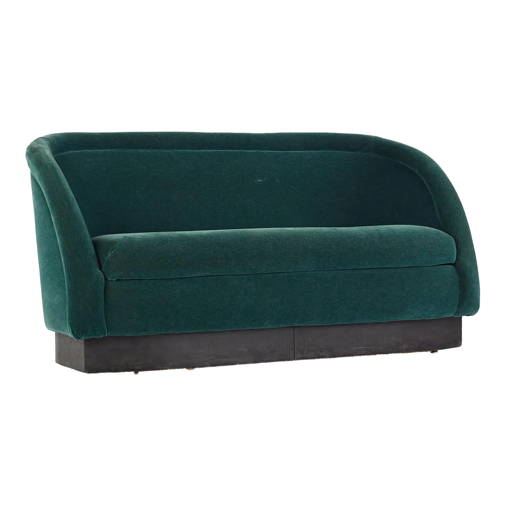 Ward Style Mid Century Green Velvet Sofa Settee Chairish