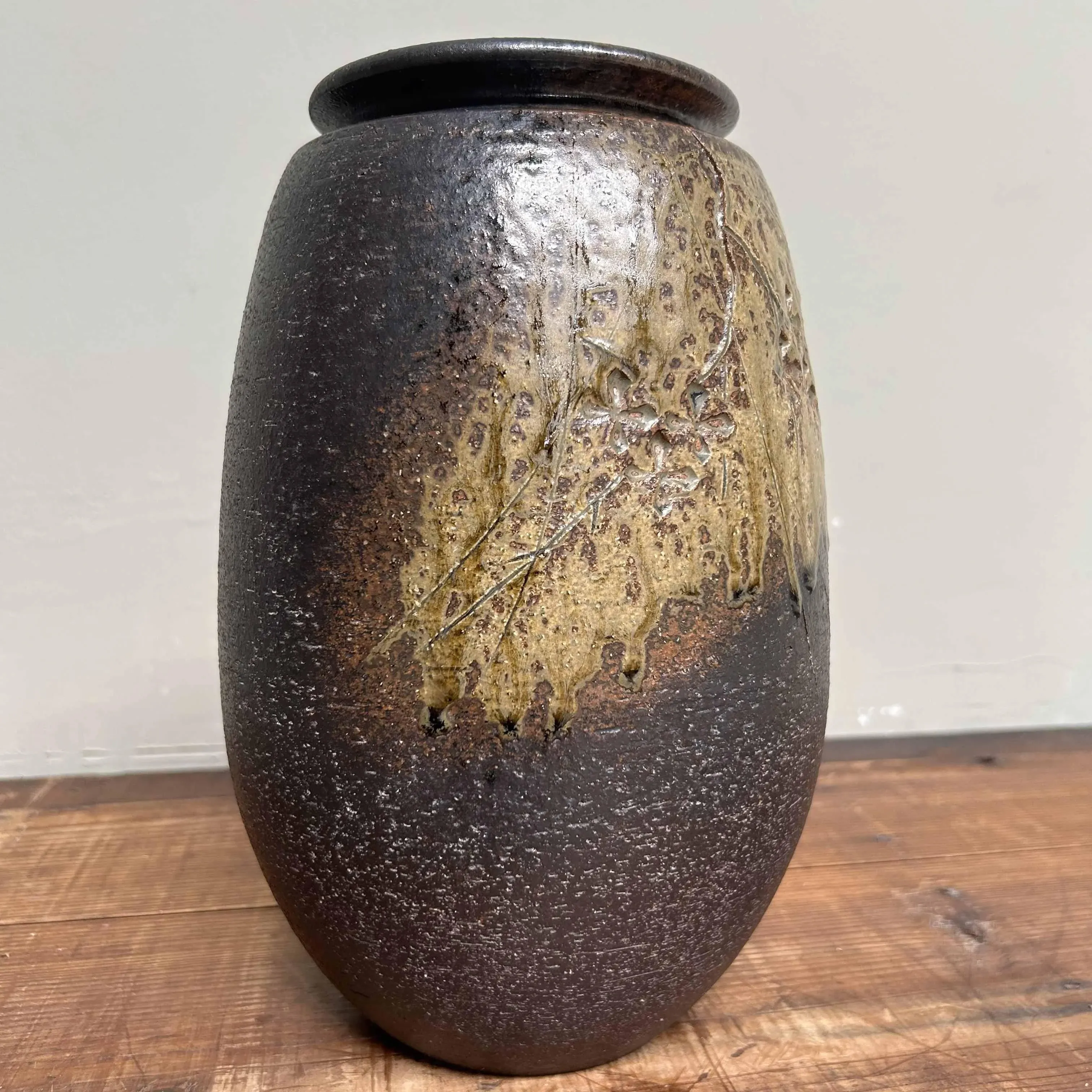 Shōwa Shigaraki Yaki Ikebana Flower Vase, Japan, 1960s | Chairish