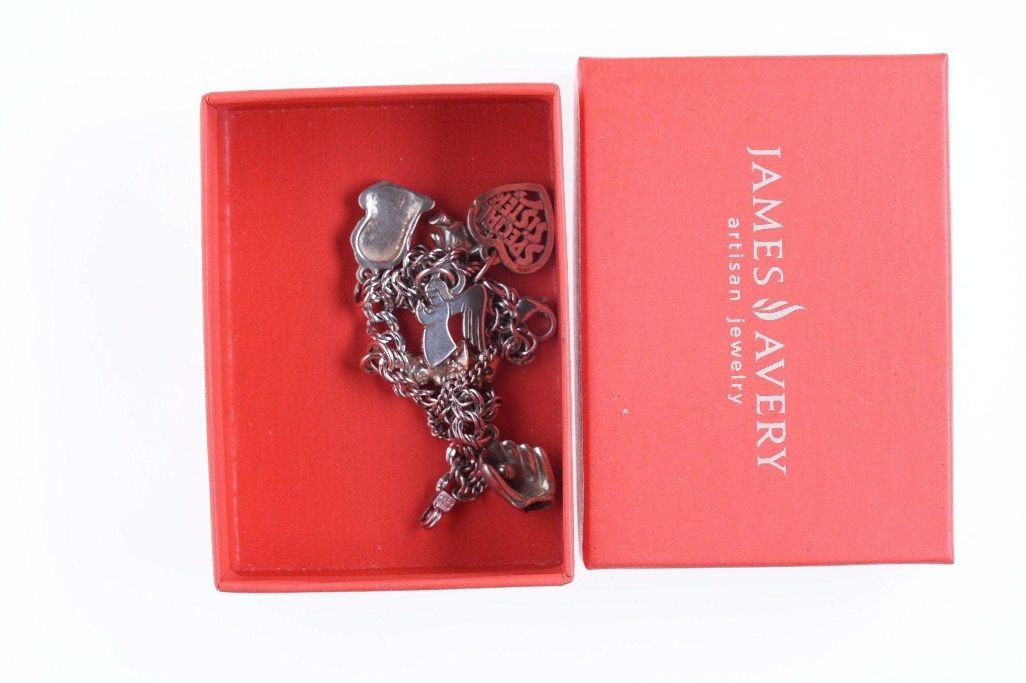 James Avery Sterling silver Charm bracelet with lots of