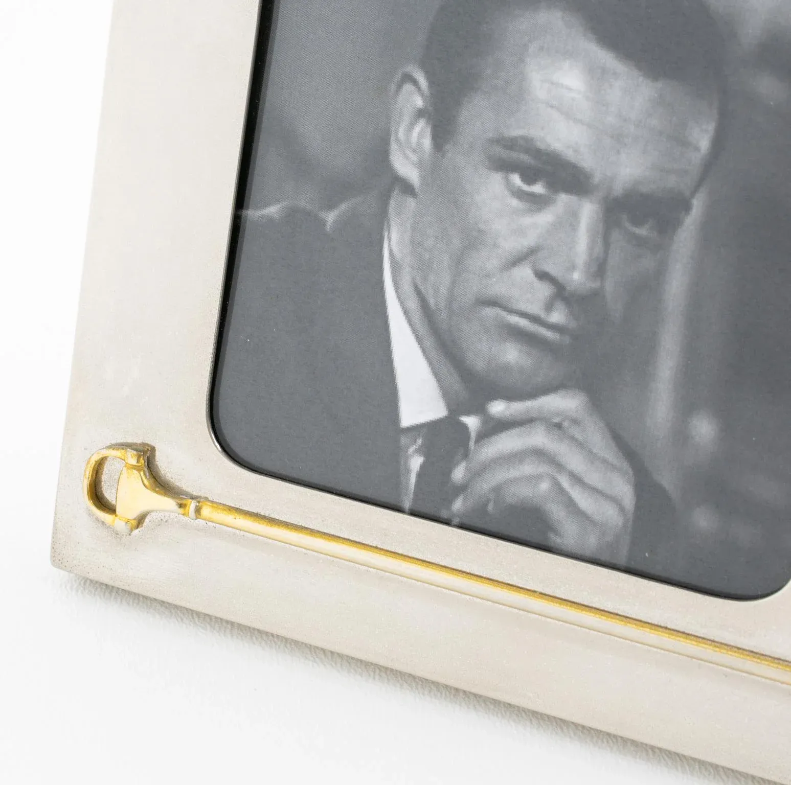 Gucci Silvered and Gilded Square Picture Frame | Chairish