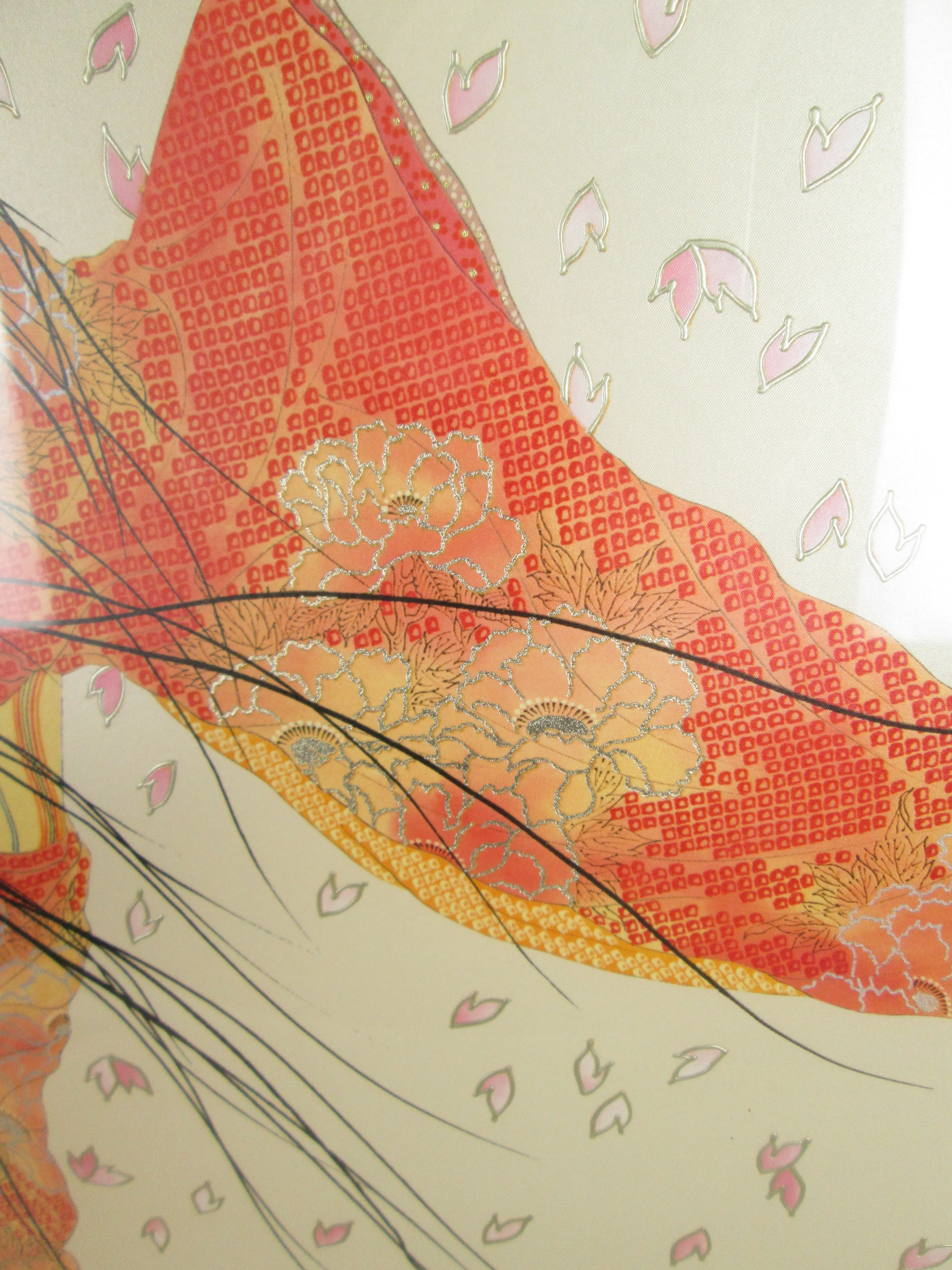 1987 Hisashi Otsuka Lady of Floating Blossom Mixed Media Art
