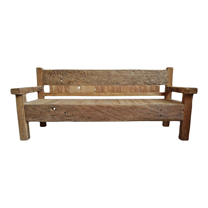 Rustic Salvaged Teak Wood Bench Chairish