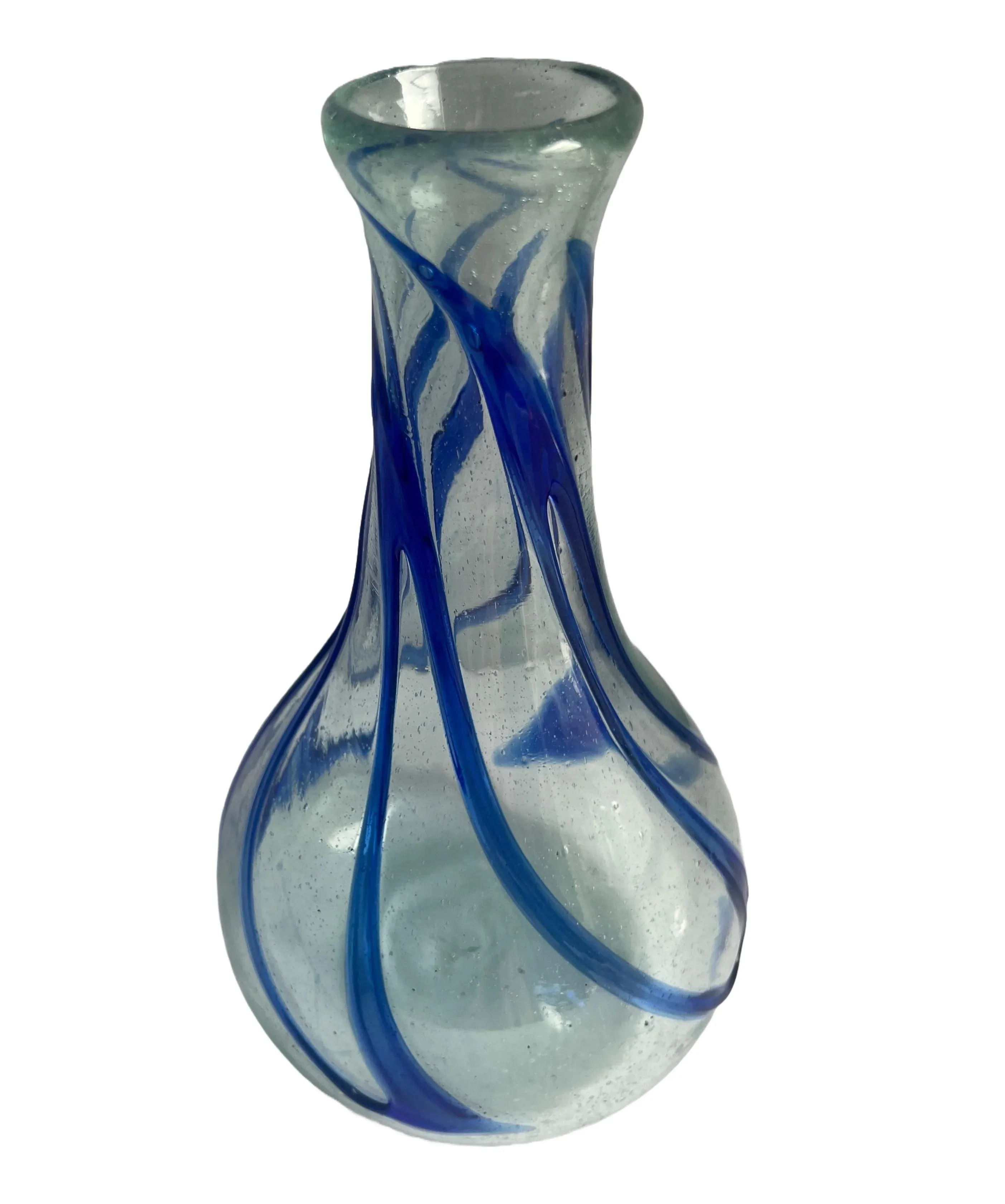 Mid 20th Century Hand-Blown Art Glass Sculptural Vase
