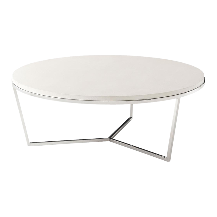 Modern Leather Top Coffee Table Chairish