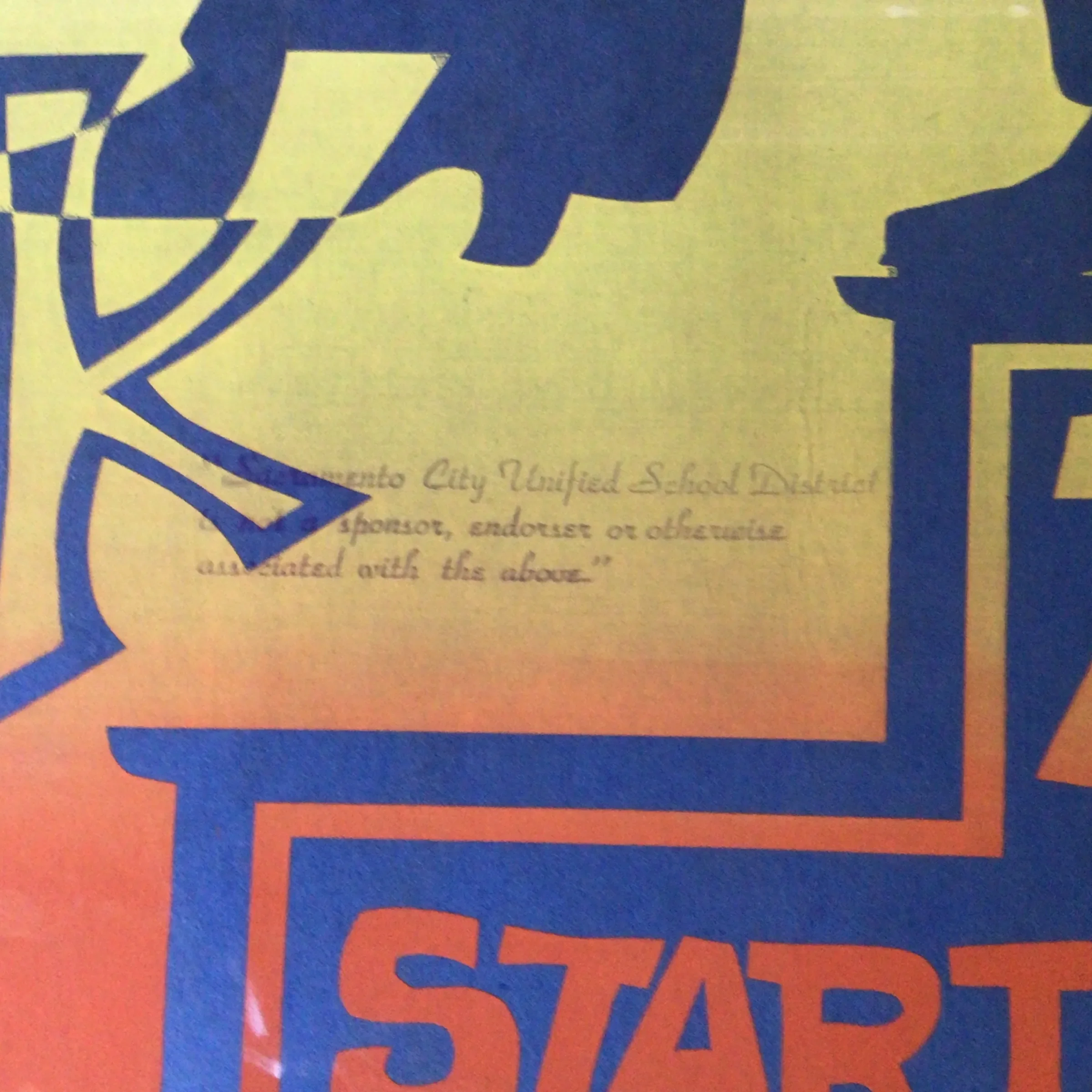 Rare Royal Chicano Air Force 1975 “Walk” Announcement Poster by Sacramento State Professor/Artist Ricardo Favela