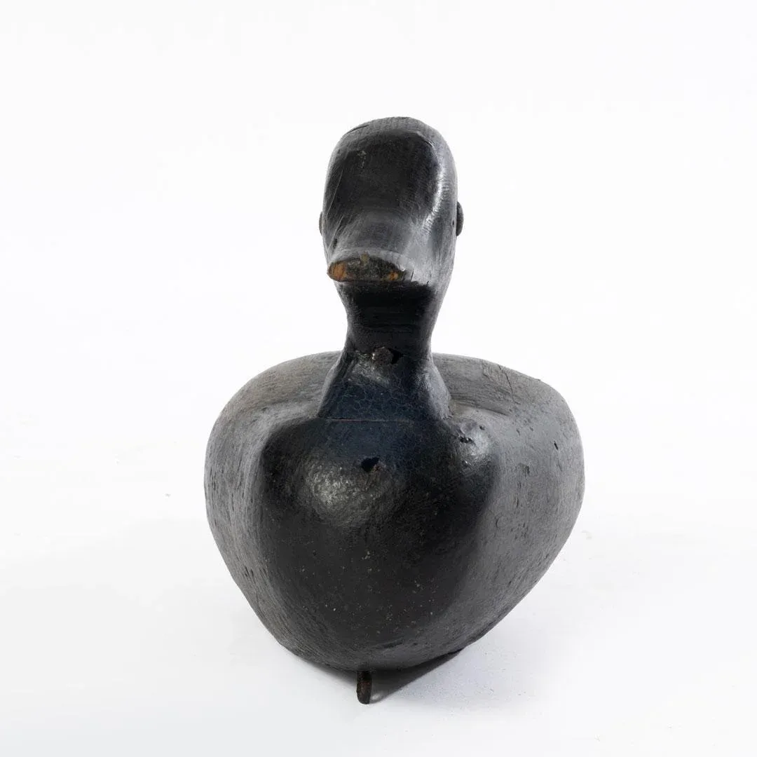 Antique Carved Working Duck DecoyLarge French Pine Farmhouse Table, 1970s