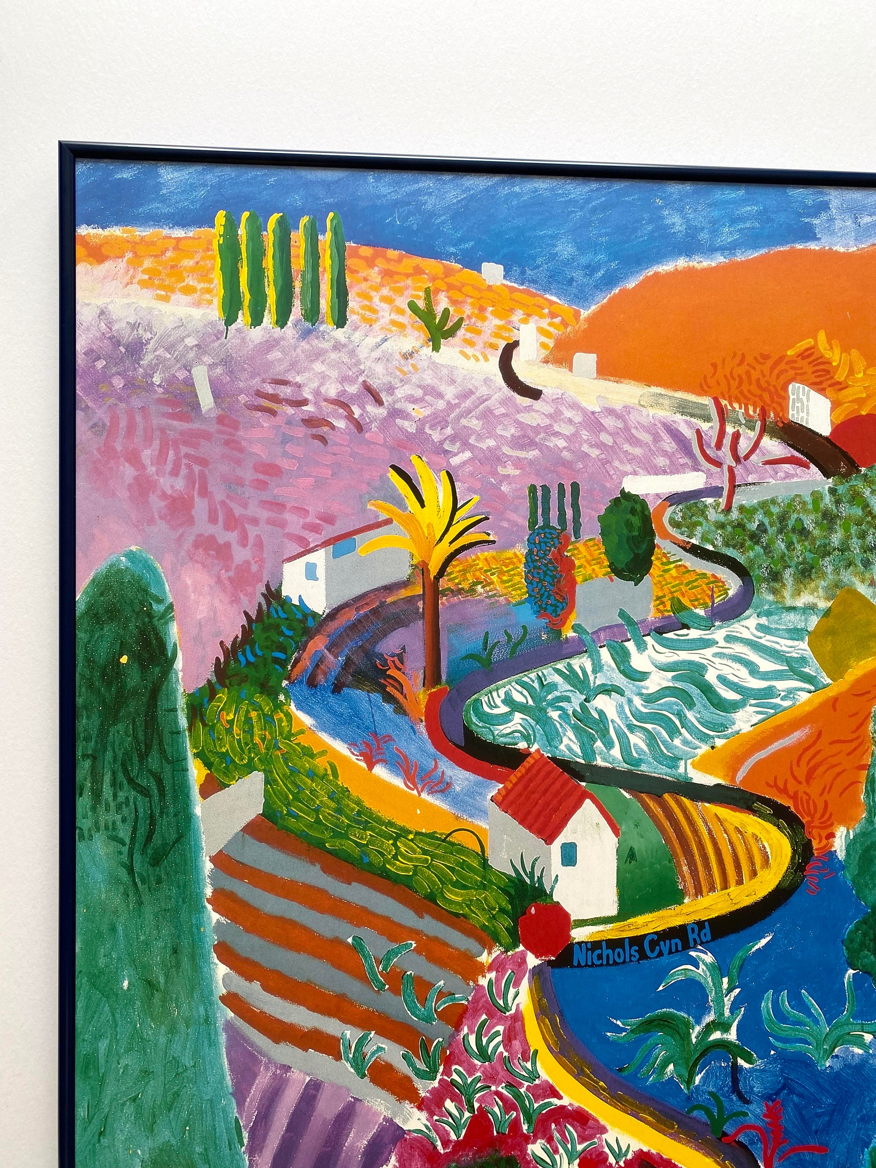 David Hockney Vintage 1988 Lithograph Print Framed Large Museum