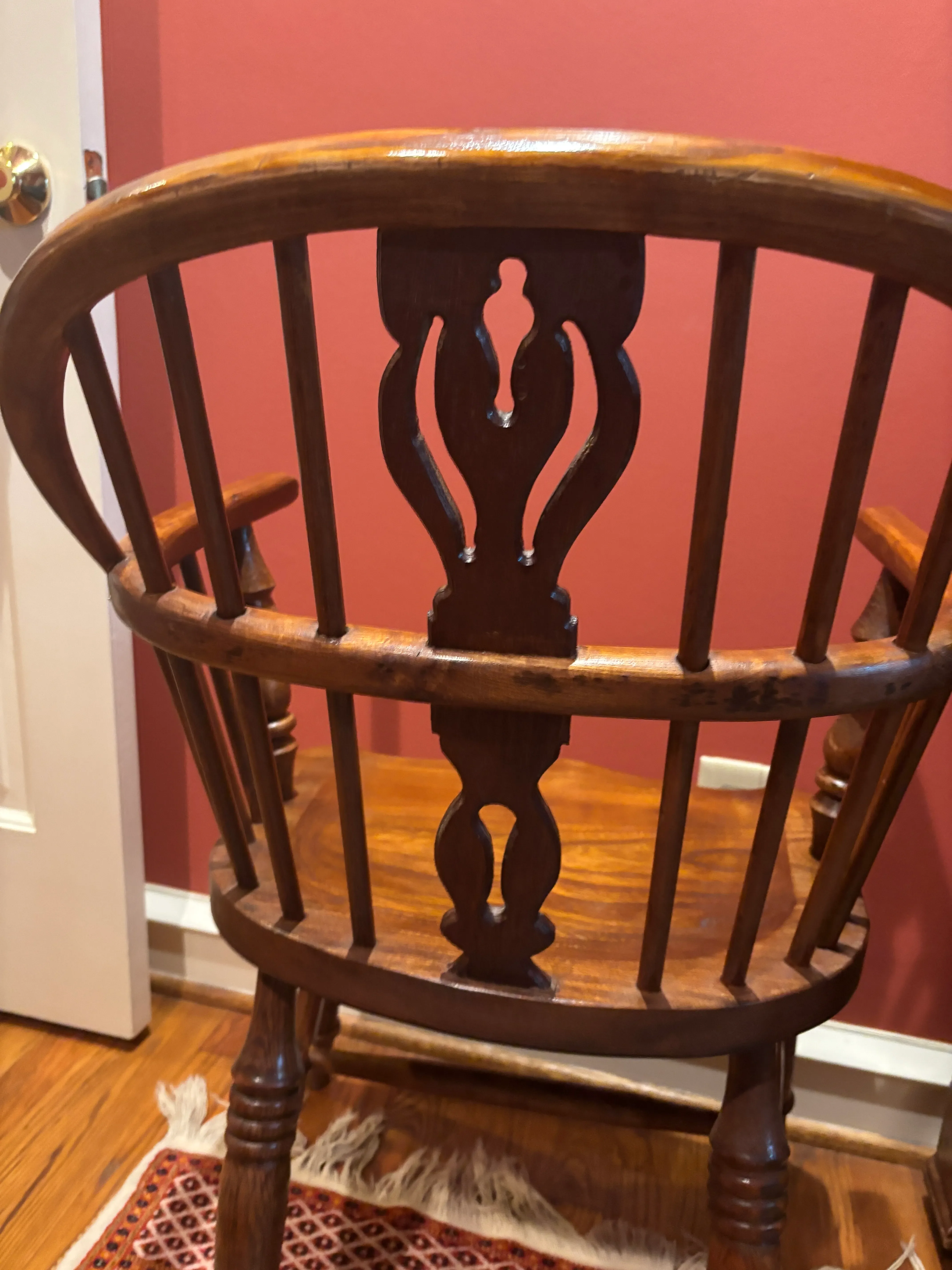 Antique 19th Century Handcrafted Child’s Windsor Arm Chair