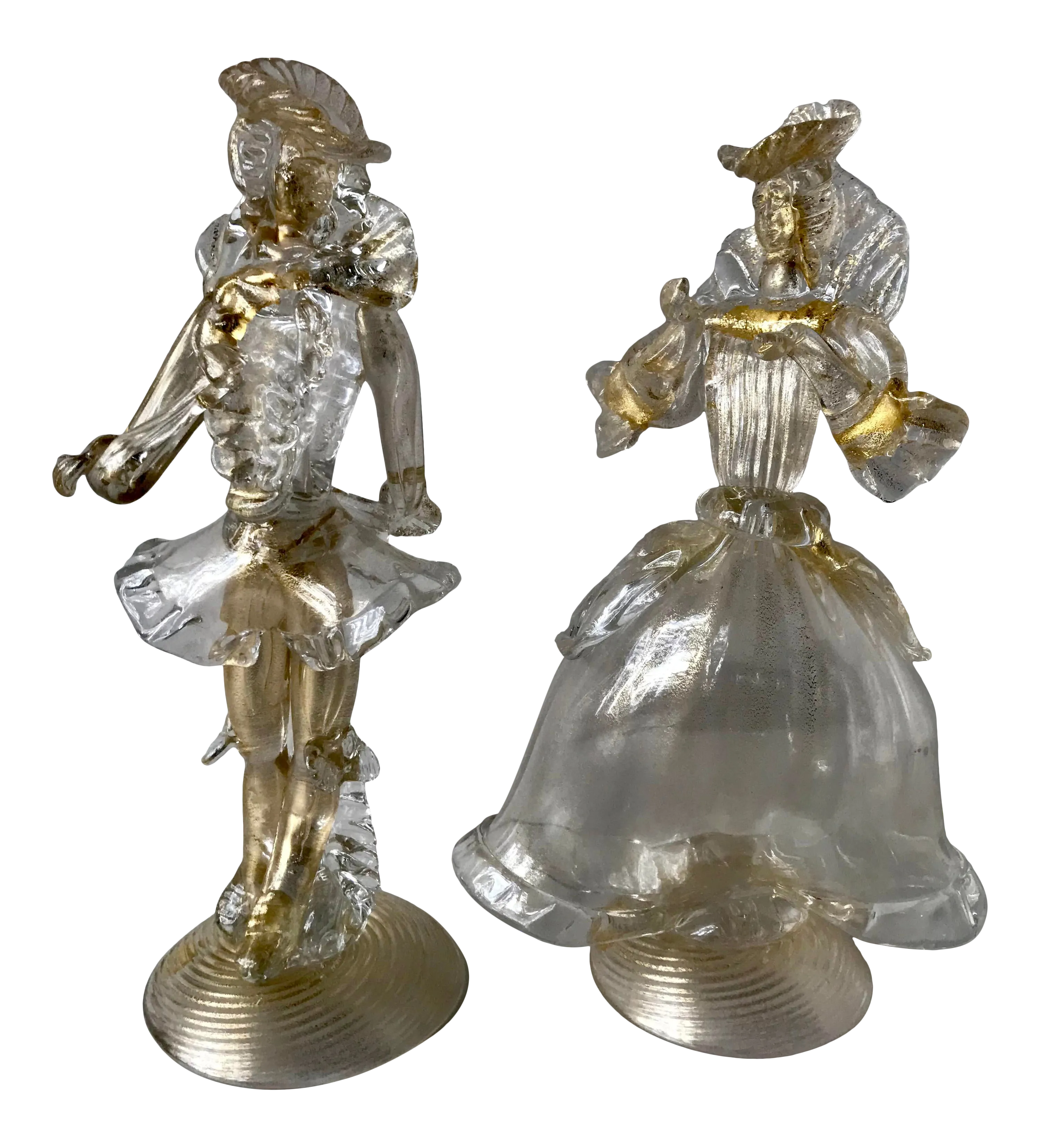 イタリア雑貨・ガラスコレクション【MURANOGLASS 金彩人形　貴婦人】 イタリア雑貨・ガラスコレクション【MURANOGLASS 金彩人形 貴婦人】