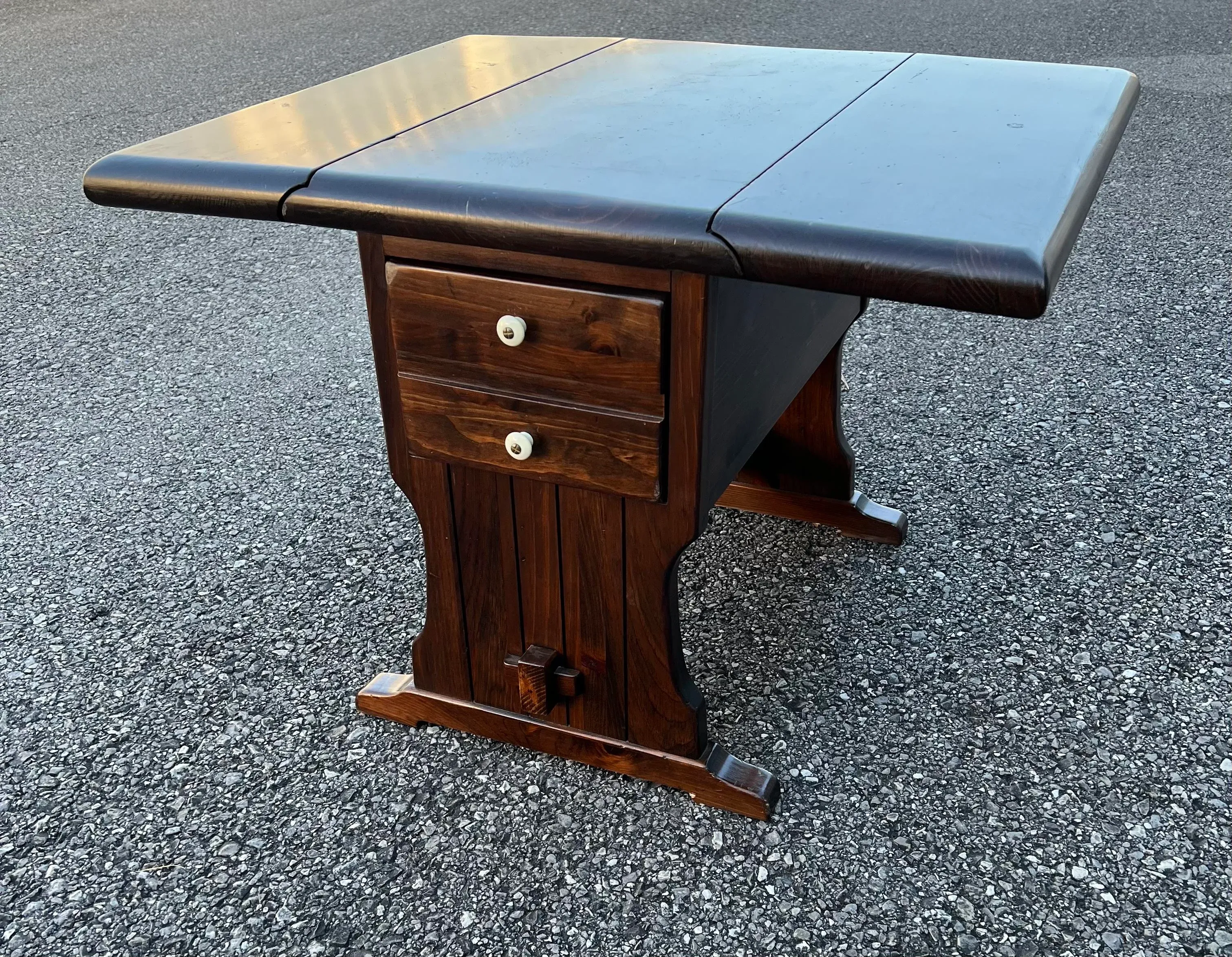 Mid 20th Century Ethan Allen Mission Style Drop Leaf Table Chairish