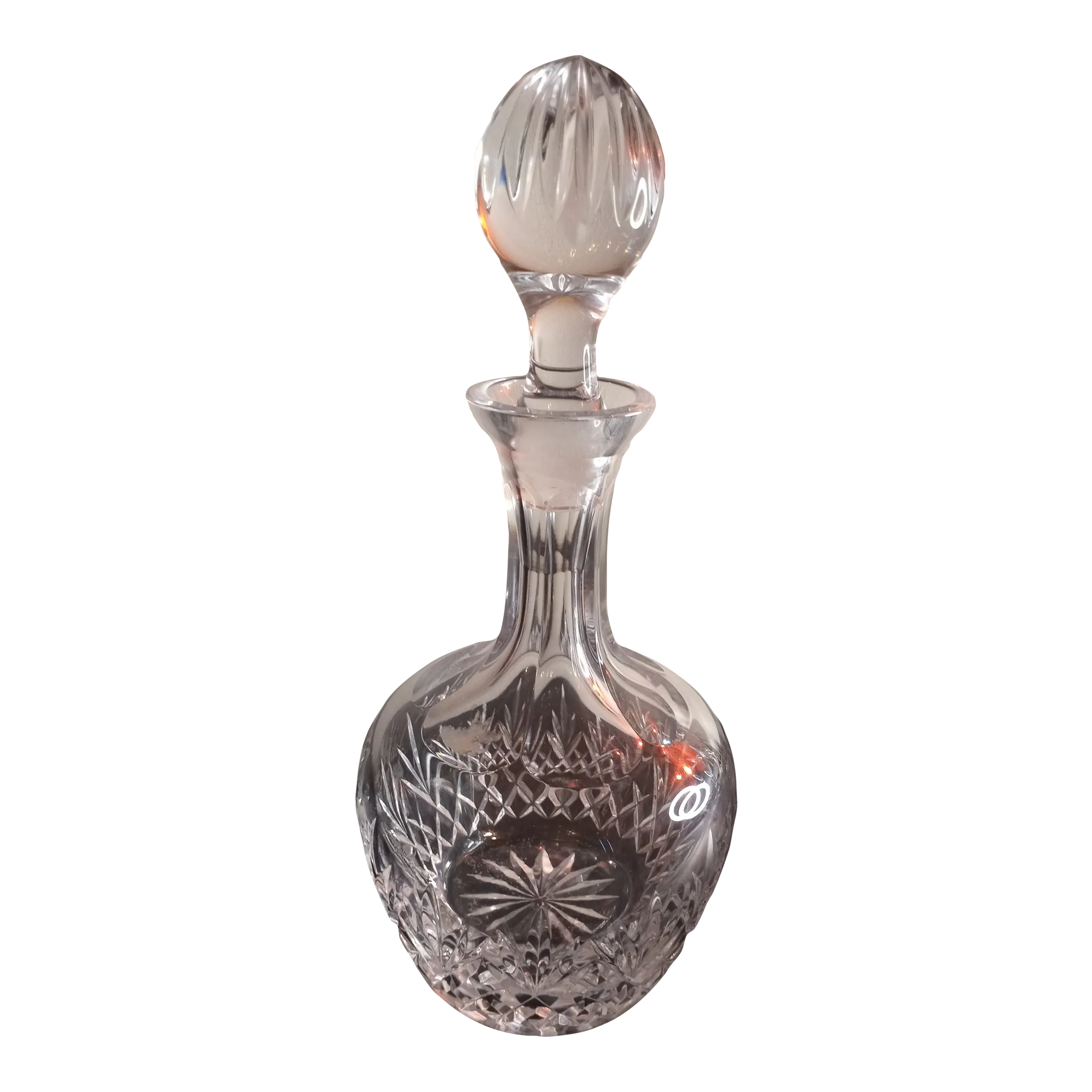 1980s Marked Atlantis Cut Crystal Decanter With Stopper Chairish