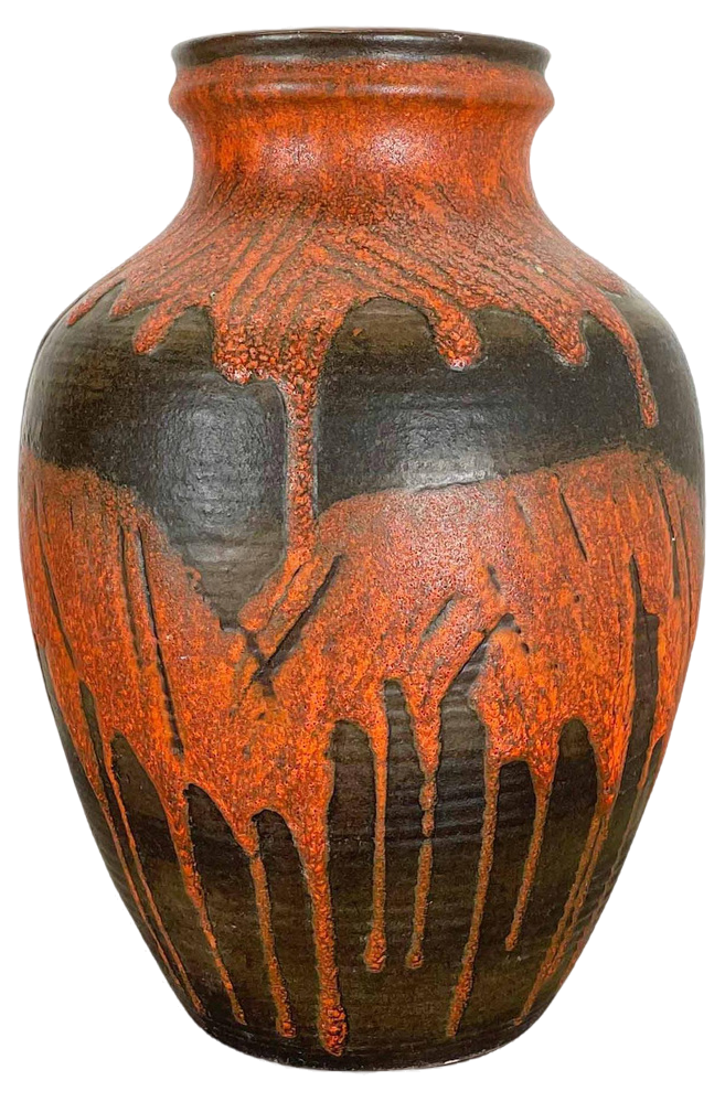 Fat Lava Ceramic Pottery Vase by Heinz Siery for Carstens