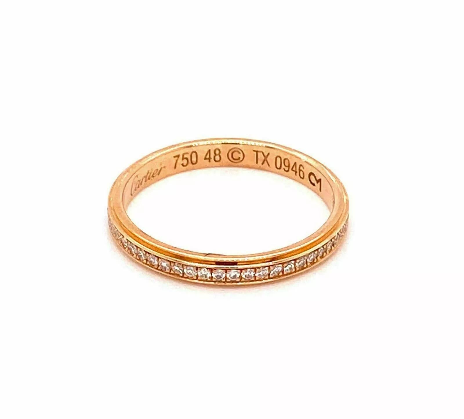 22705 - Cartier Diamond d'Amour 18k Pink Gold Band Ring
