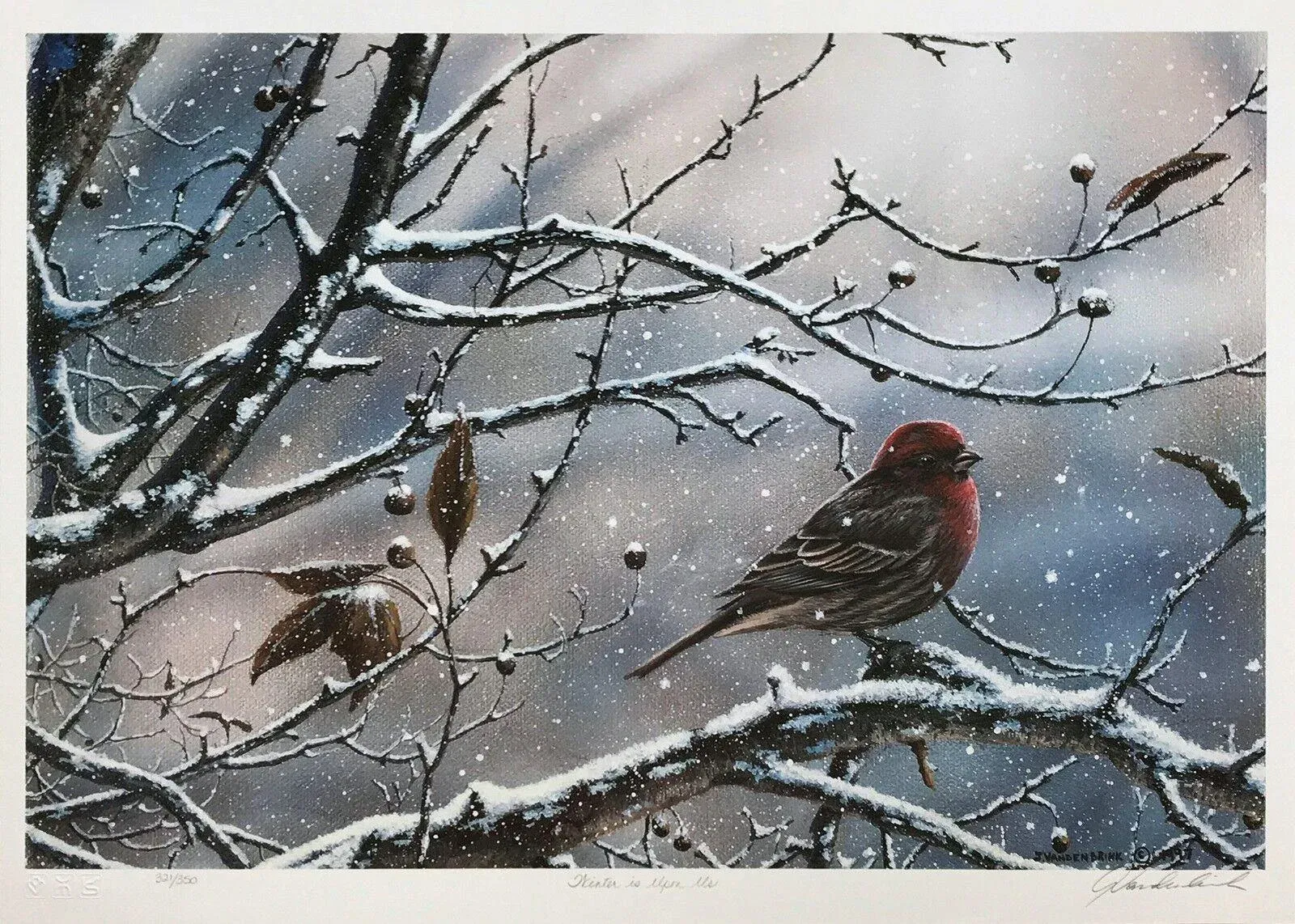 Jake Vandenbrink Winter Is Upon Us Lithograph on Paper
