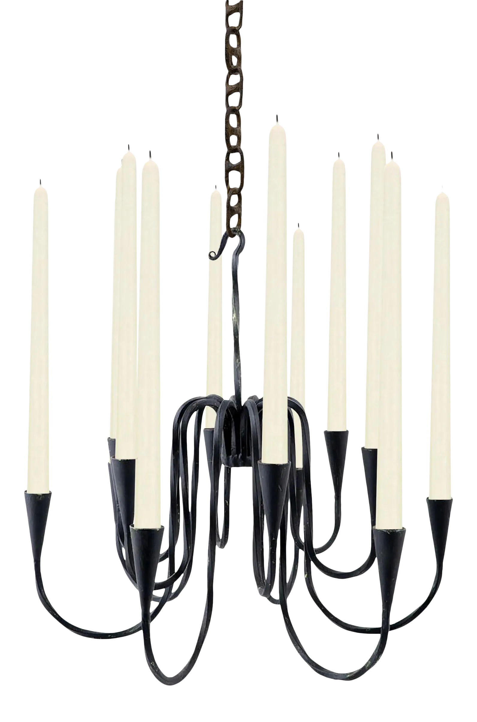 20th Century Wrought Iron Chandelier Chairish