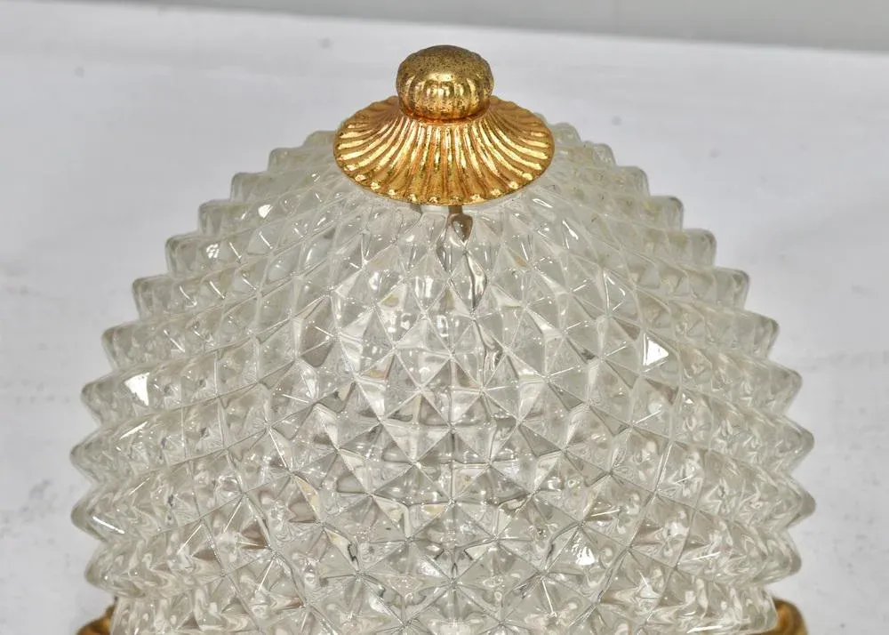 Brass Pineapple Ceiling or Wall Light by Gaetano Sciolari, Italy, 1960s-1970s