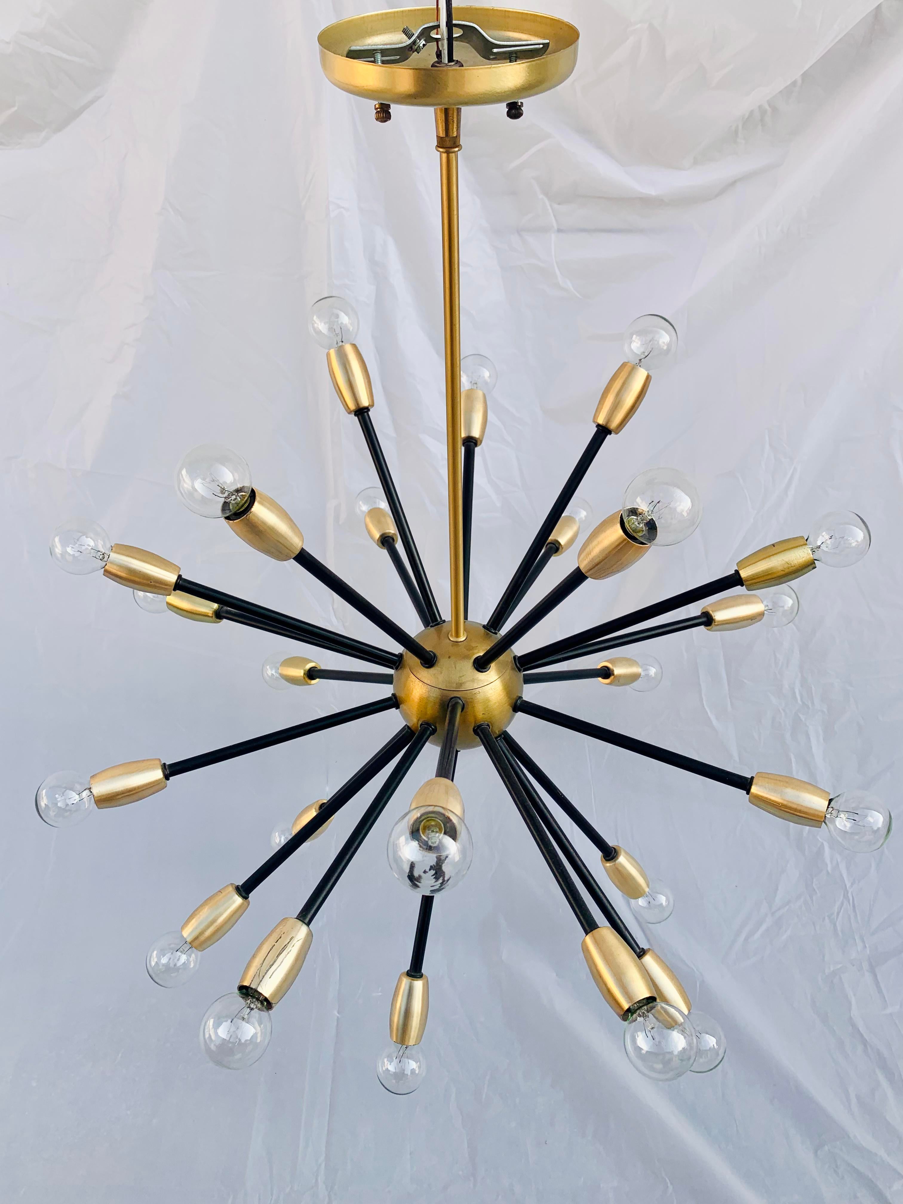 Black and hotsell brass sputnik chandelier