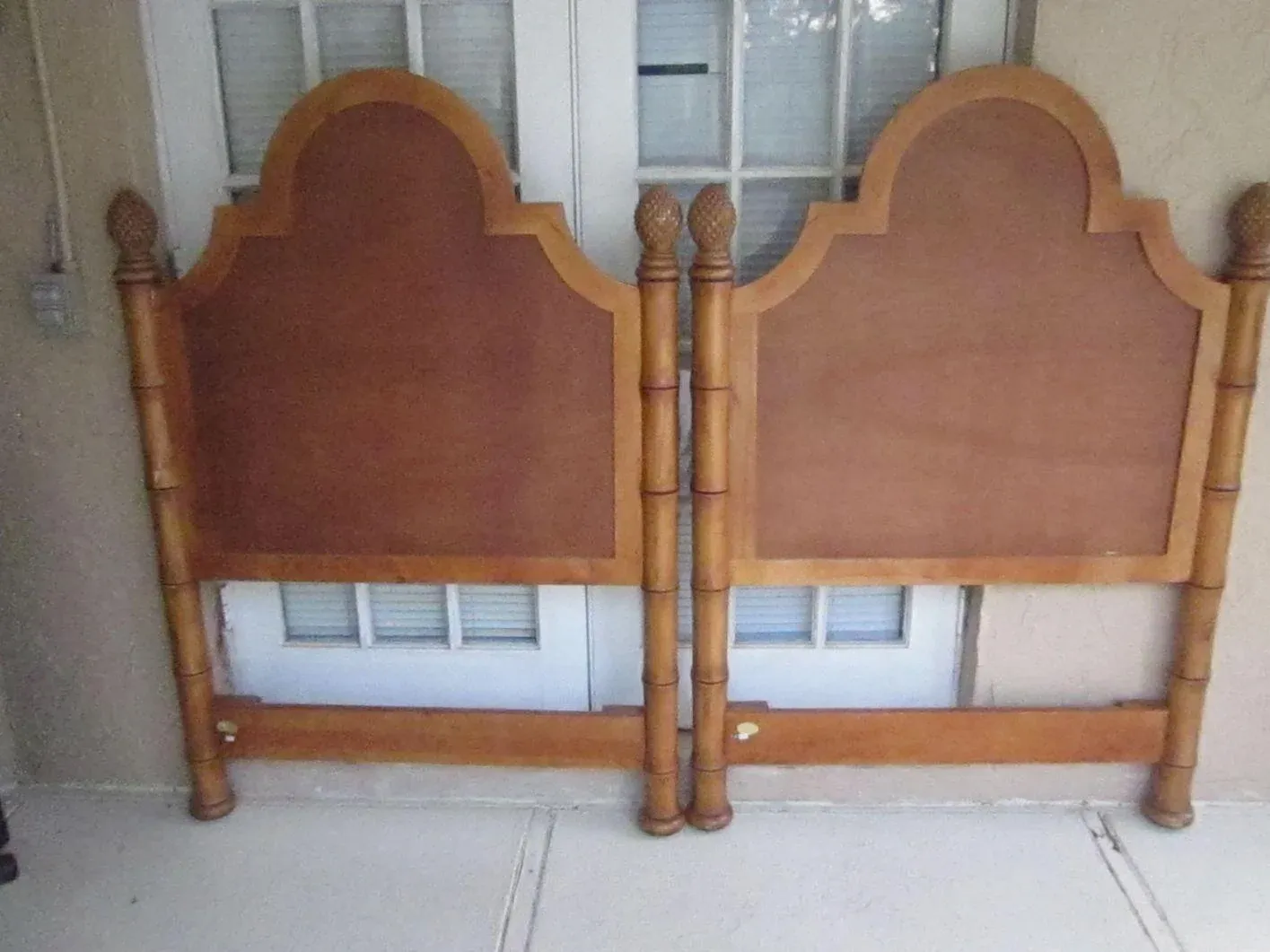 1980s Twin Headboard Tommy Bahama Wicker Rattan Bamboo With