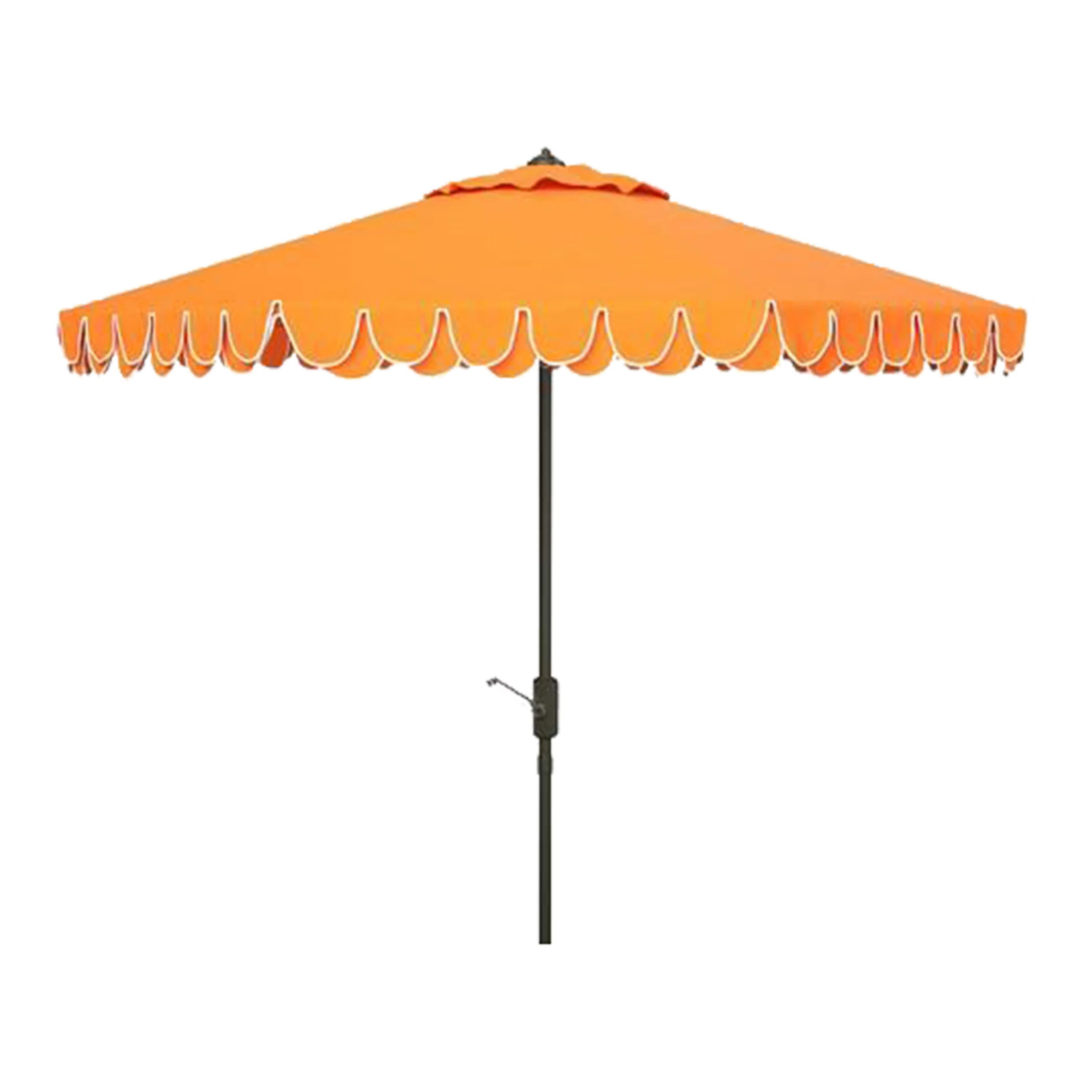 Outdoor Valance 9ft Auto Tilt Umbrella Orange Chairish