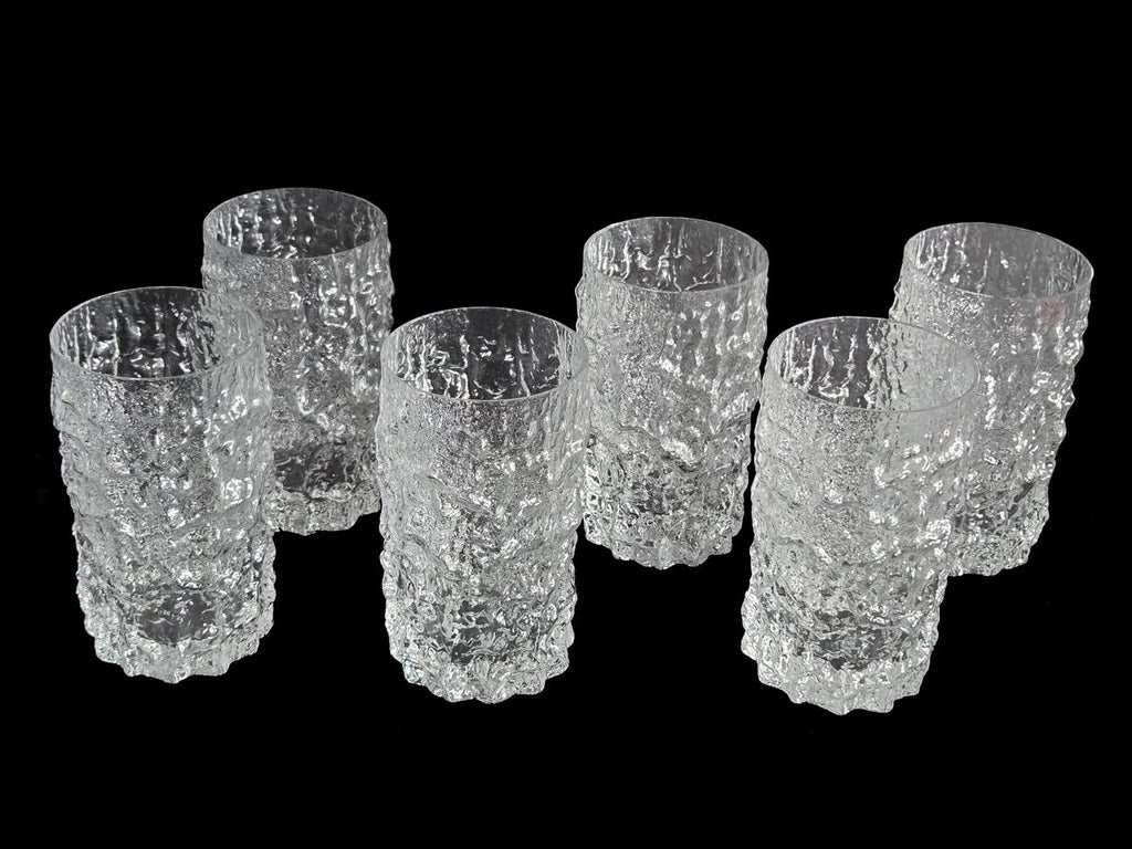 Vintage Whitefriars Glassworks Glacier/Bark Textured Highball