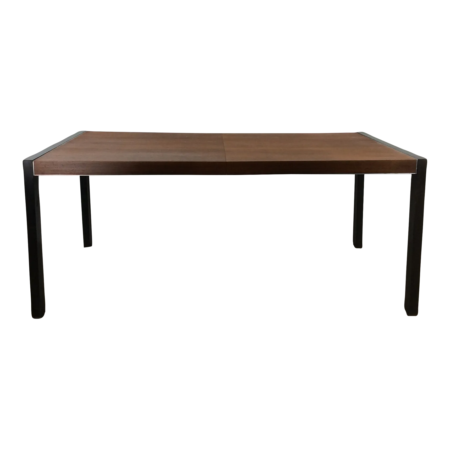 Mid Century Modern Rectangular Teak Dining Table With Black