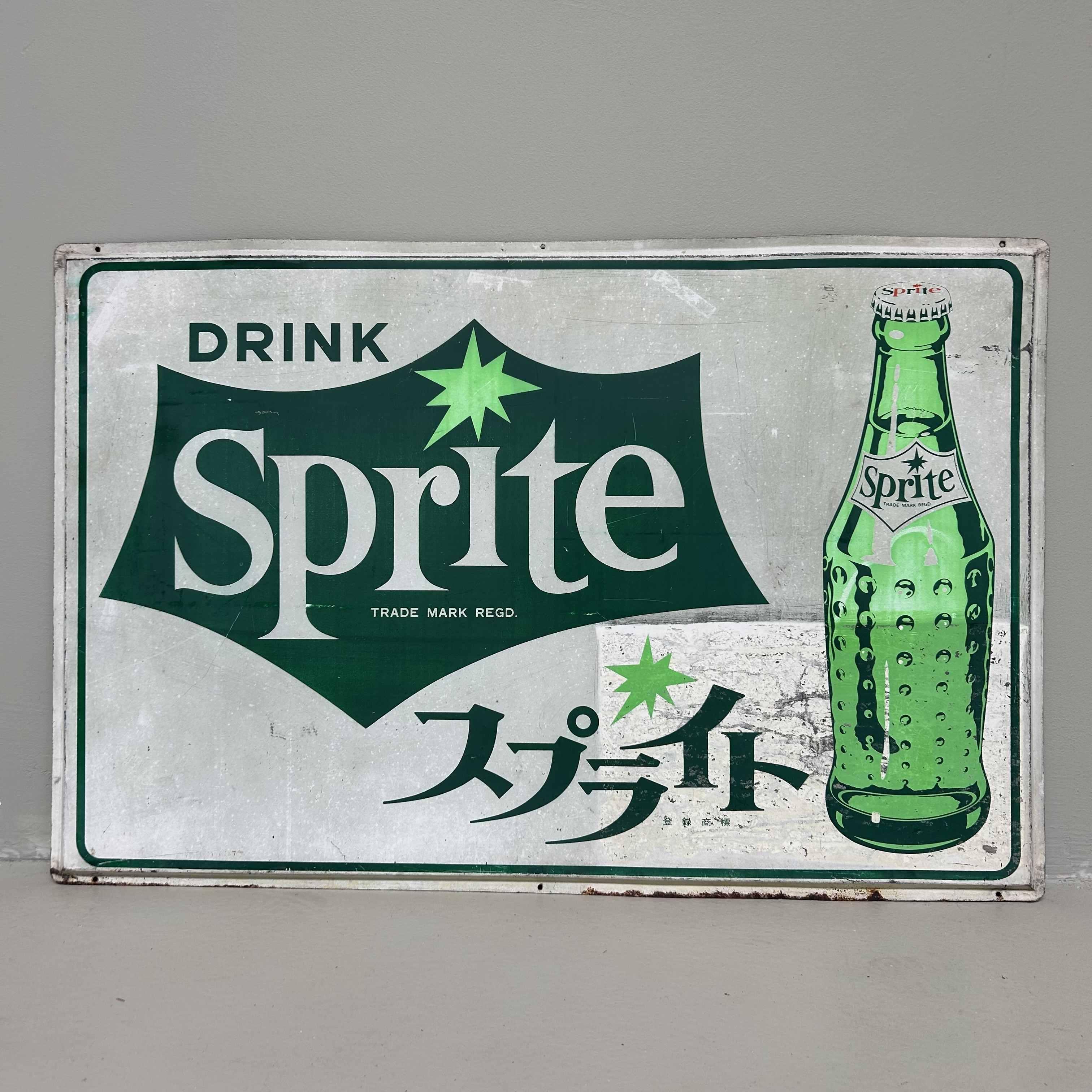 Metal Advertising Board for Sprite, Japan, 1970s | Chairish