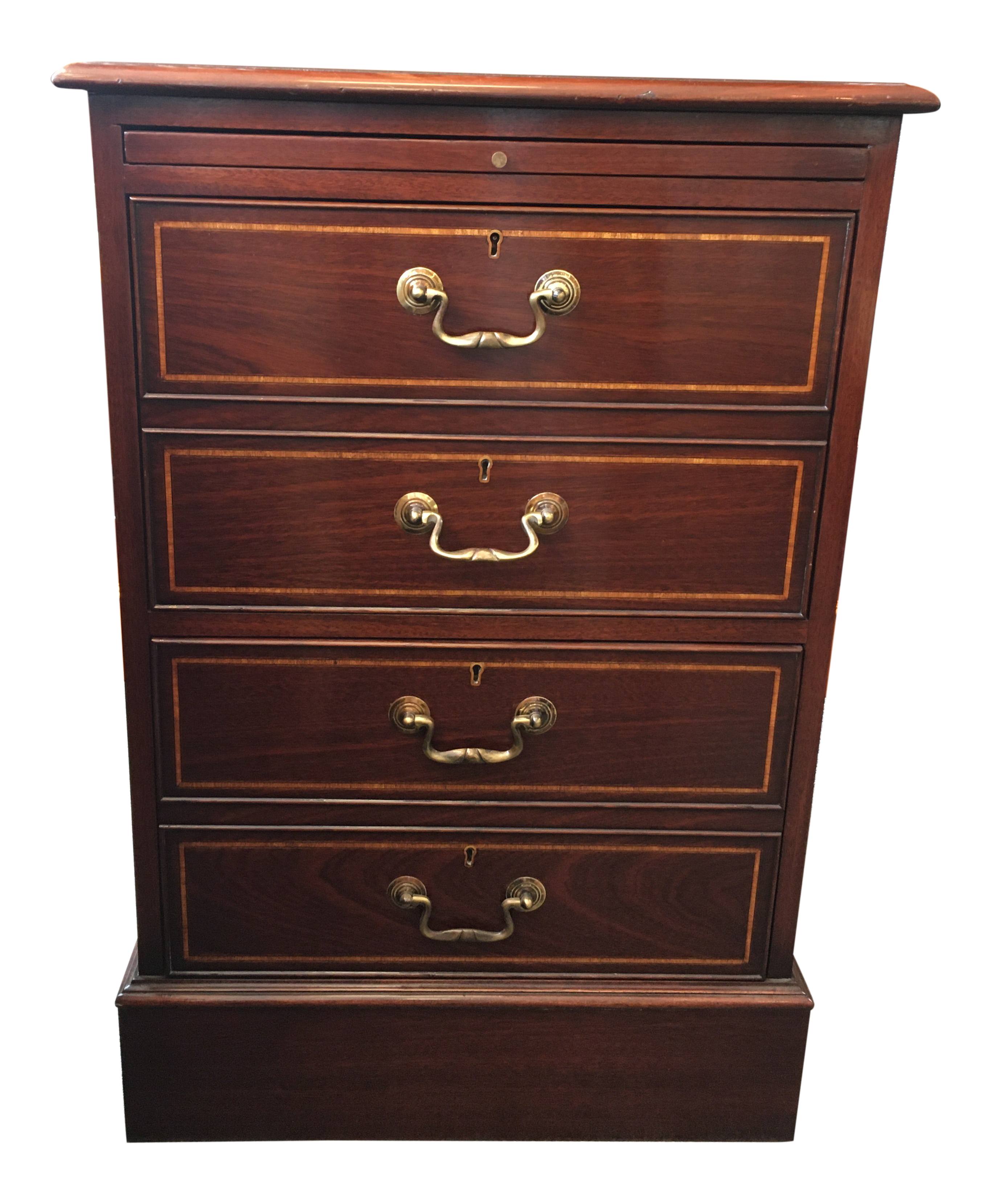 English Custom Made Mahogany Single File Cabinet Chairish