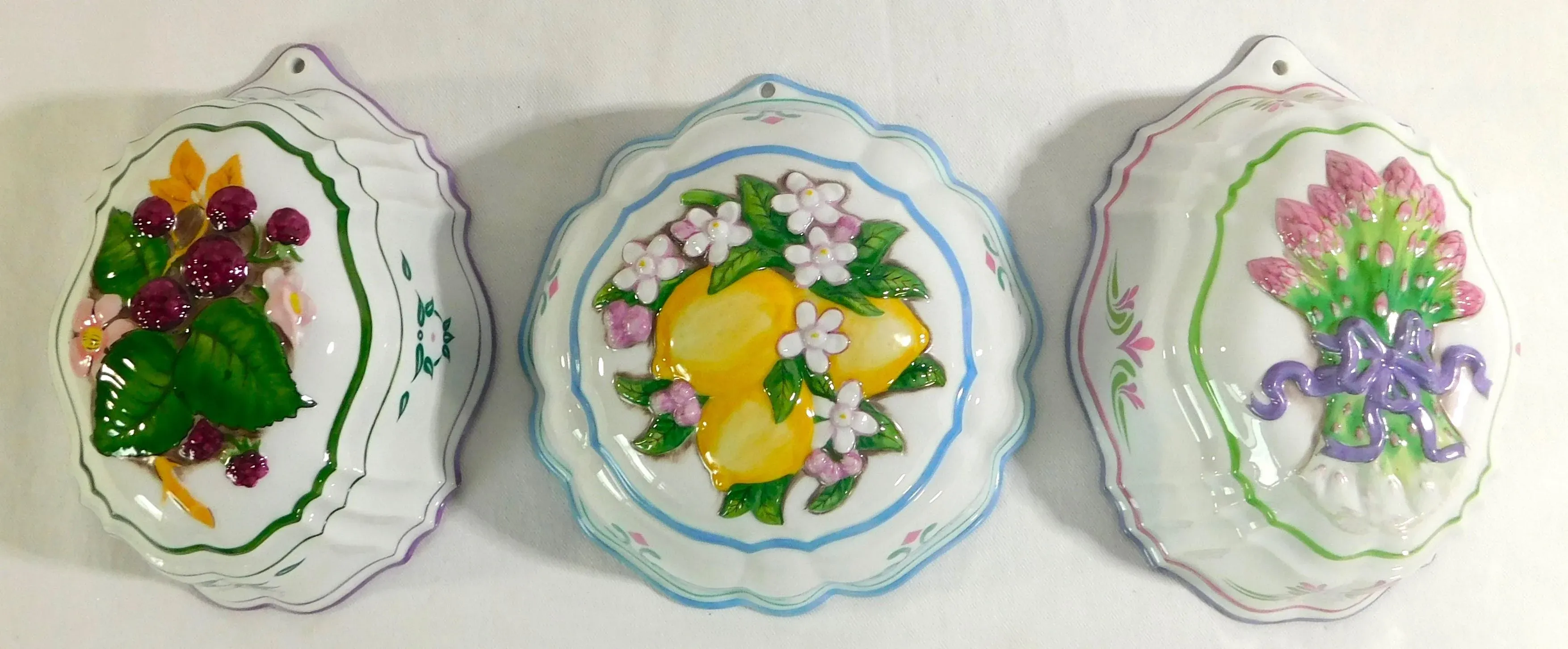 Set of 3 Franklin Mint 1986 Le Cordon Bleu Porcelain Hand Painted