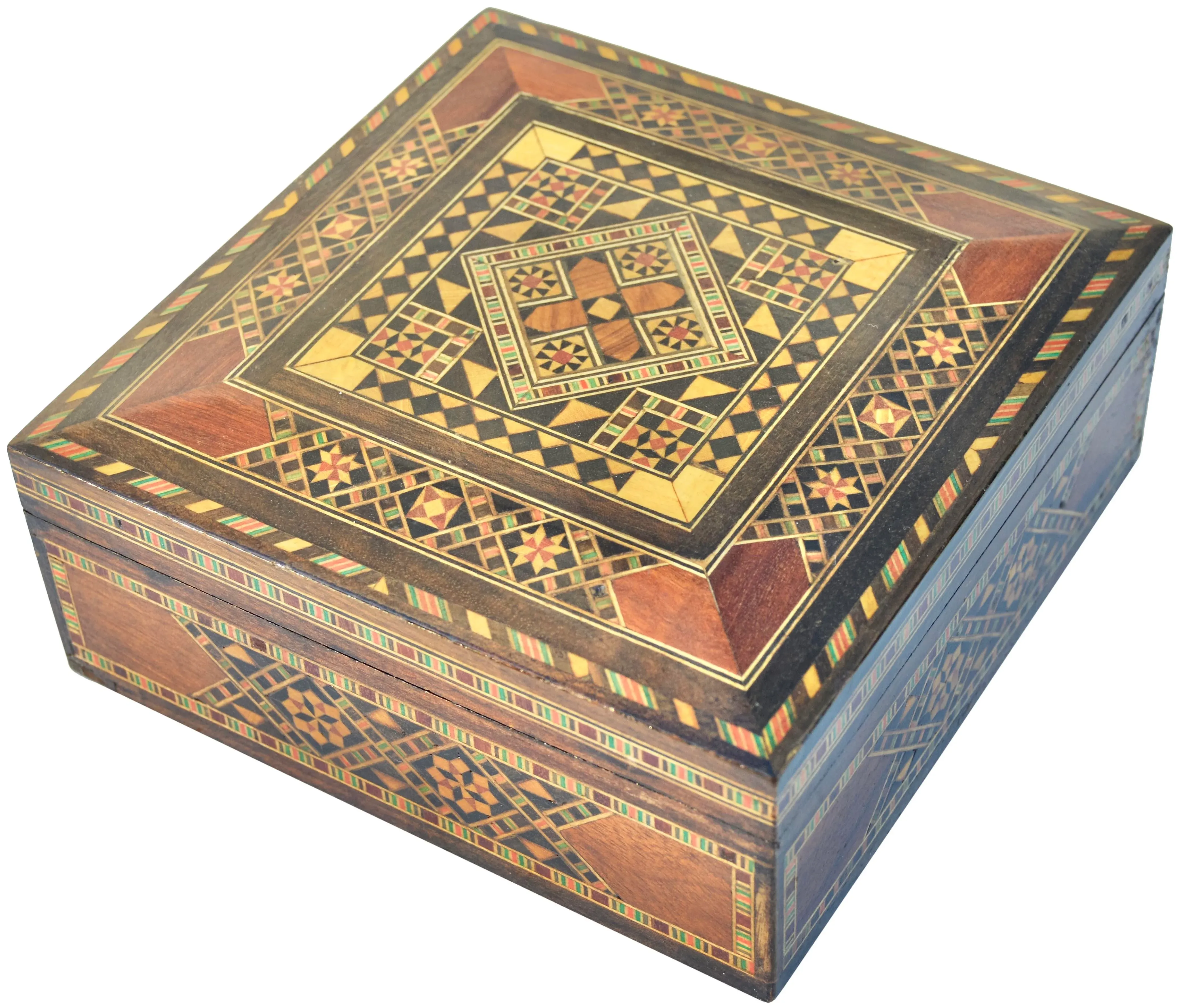 Vintage Hand-Crafted Moorish Damascene-Inlaid Box | Chairish