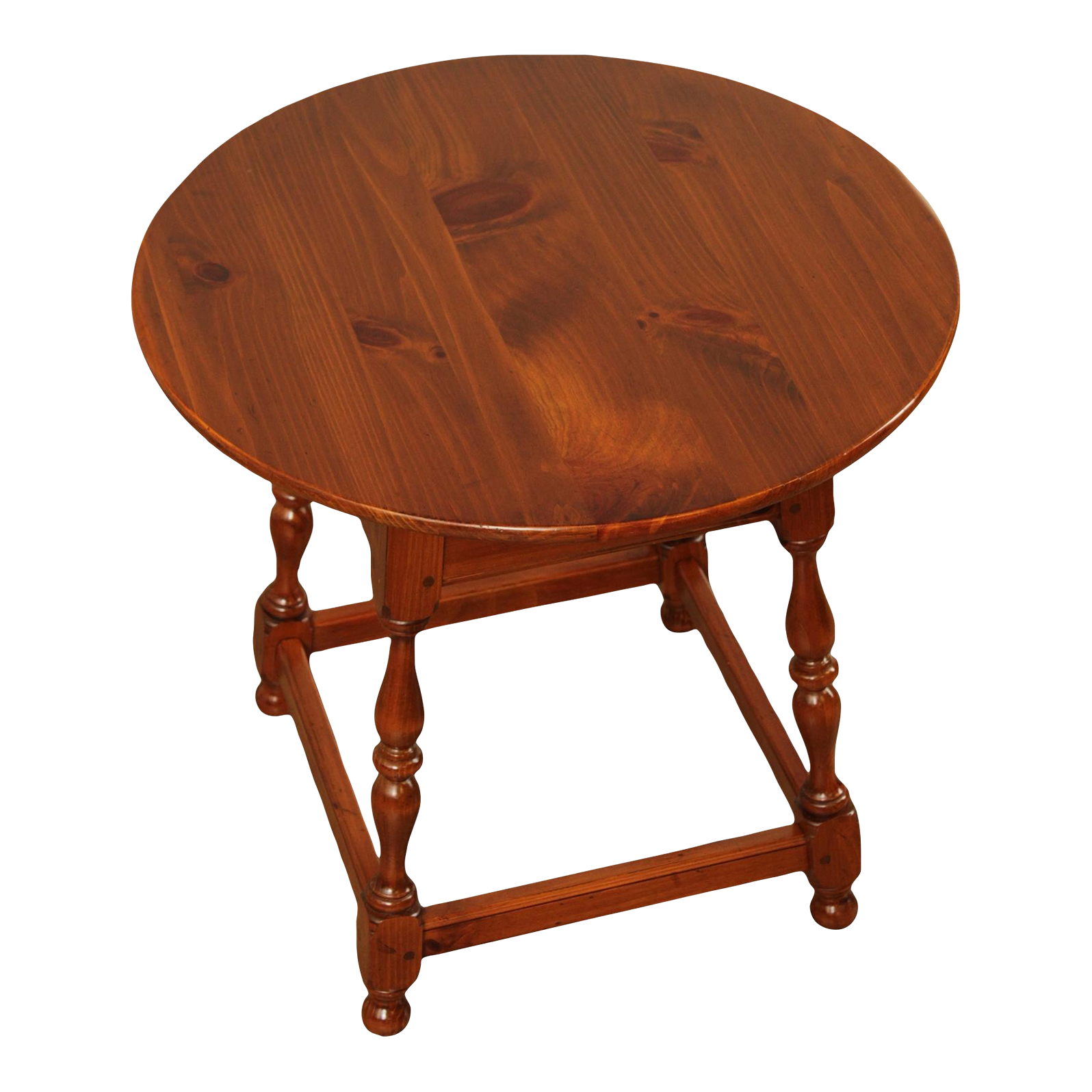 Ethan Allen Colonial Pine Round Side Tavern Table Chairish