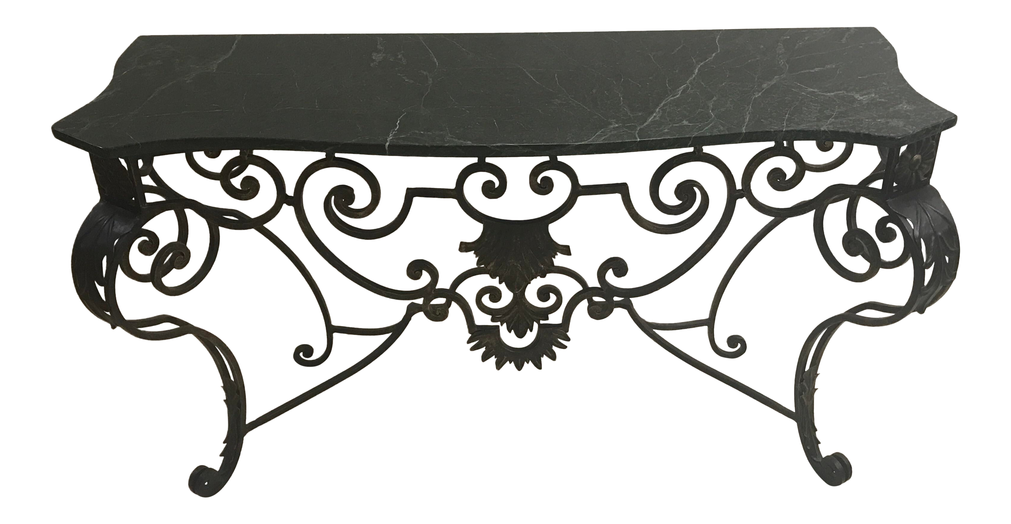 Wrought Iron And Marble Console Table Chairish