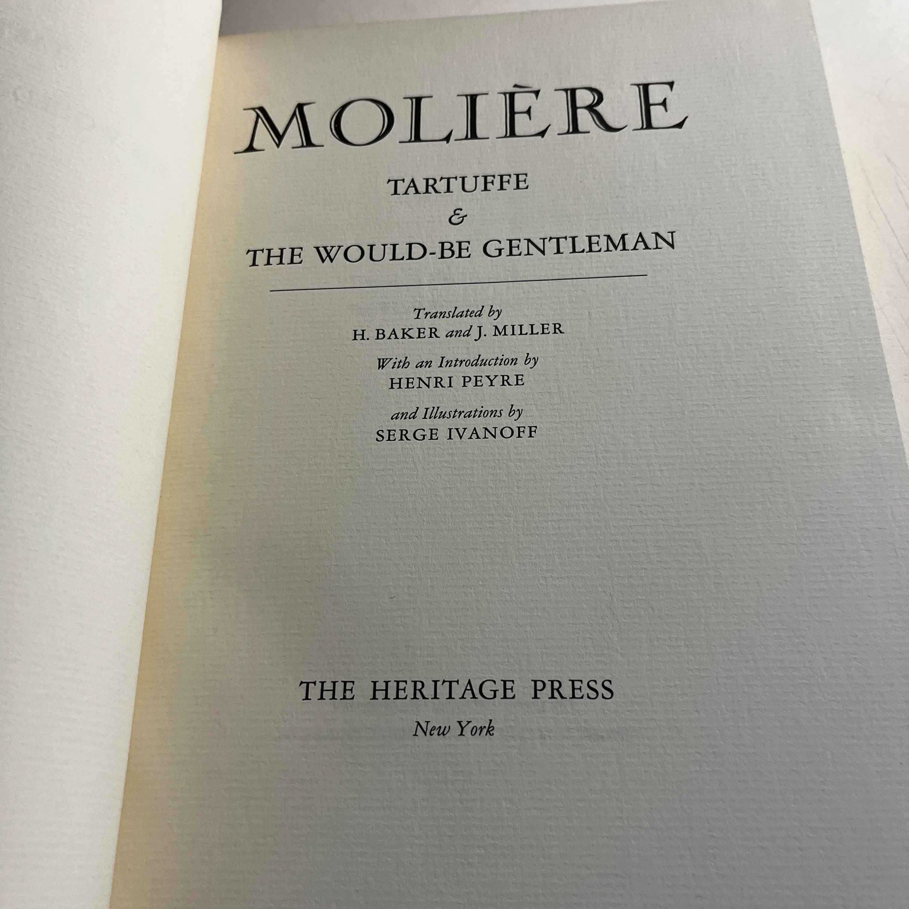 1963 Moliere Tartuffe Book