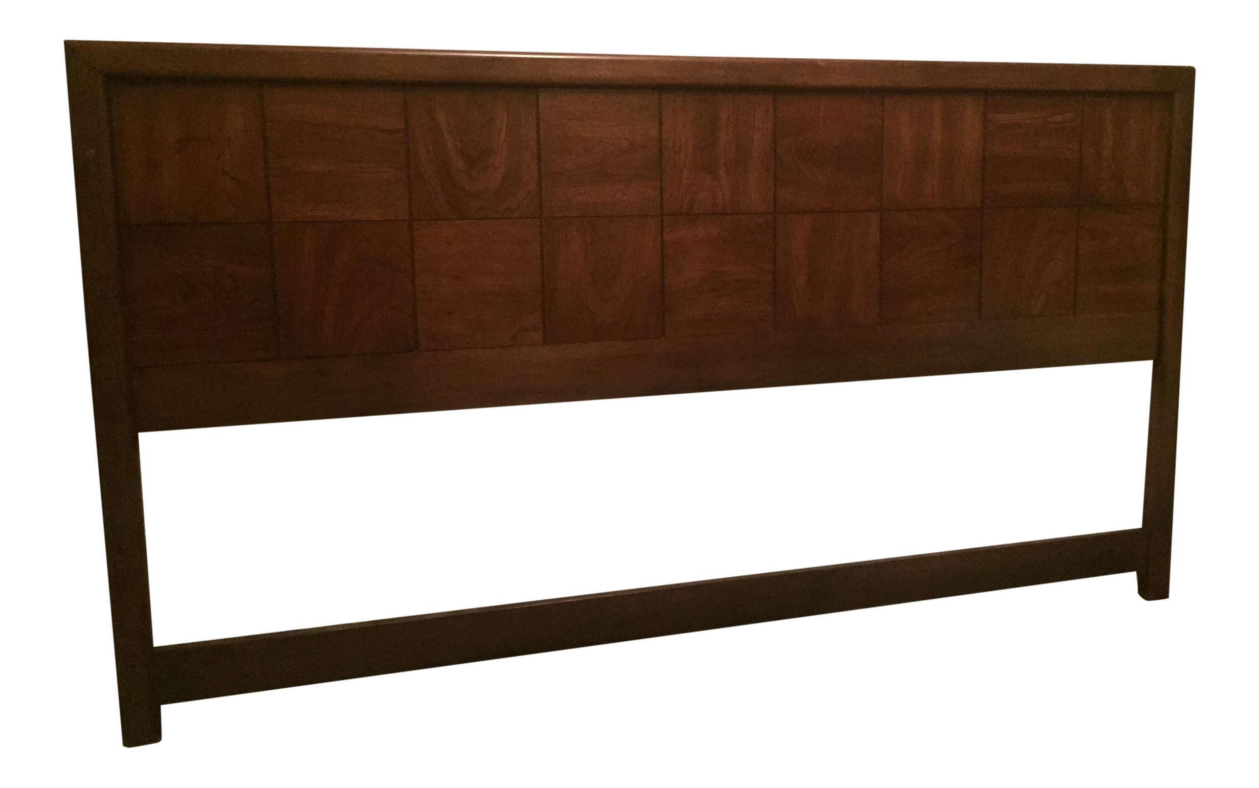 Hollywood Regency Walnut Campaign King Headboard Chairish