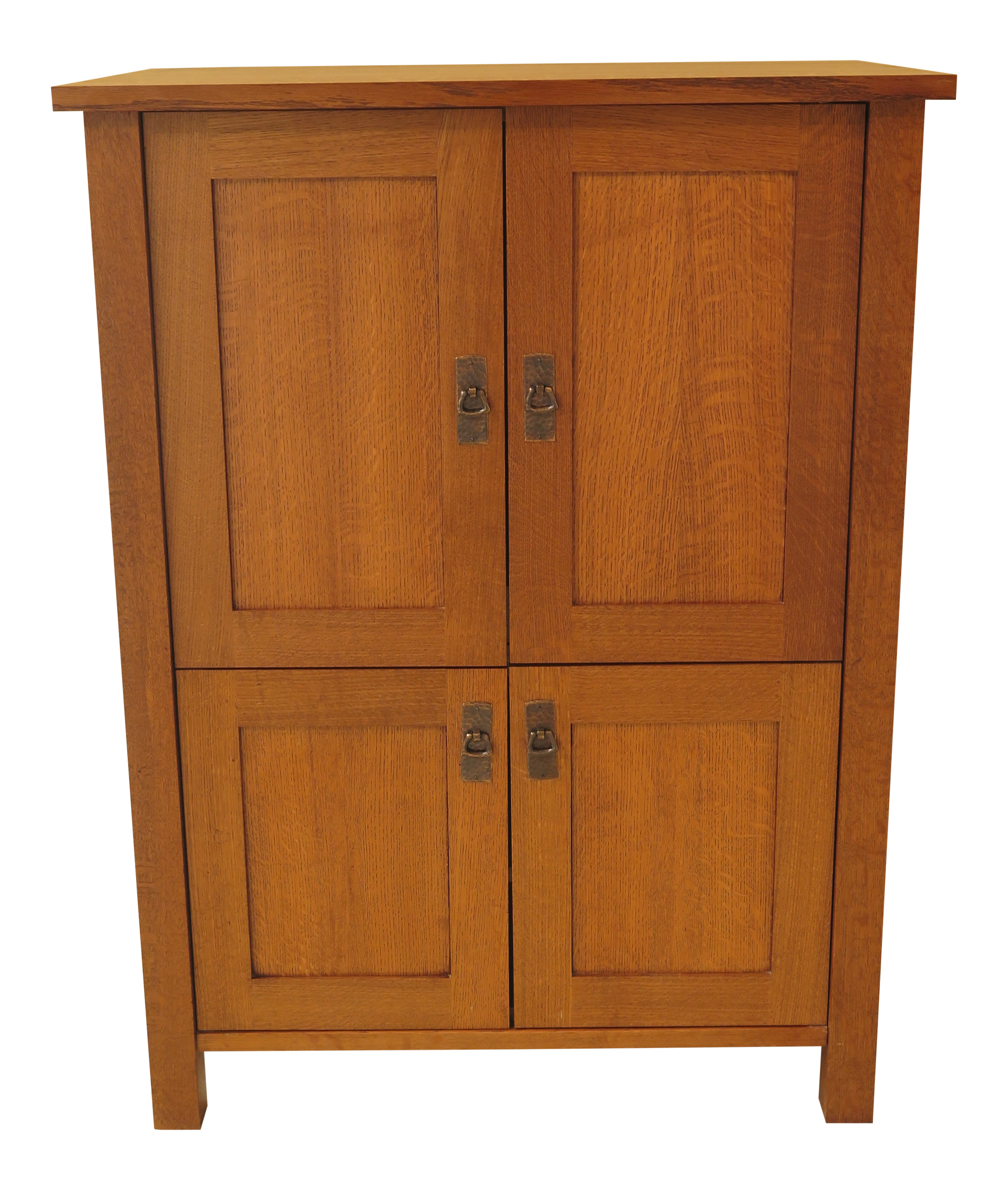 Stickley Style Mission Oak Arts Crafts 4 Door Tv Cabinet Chairish