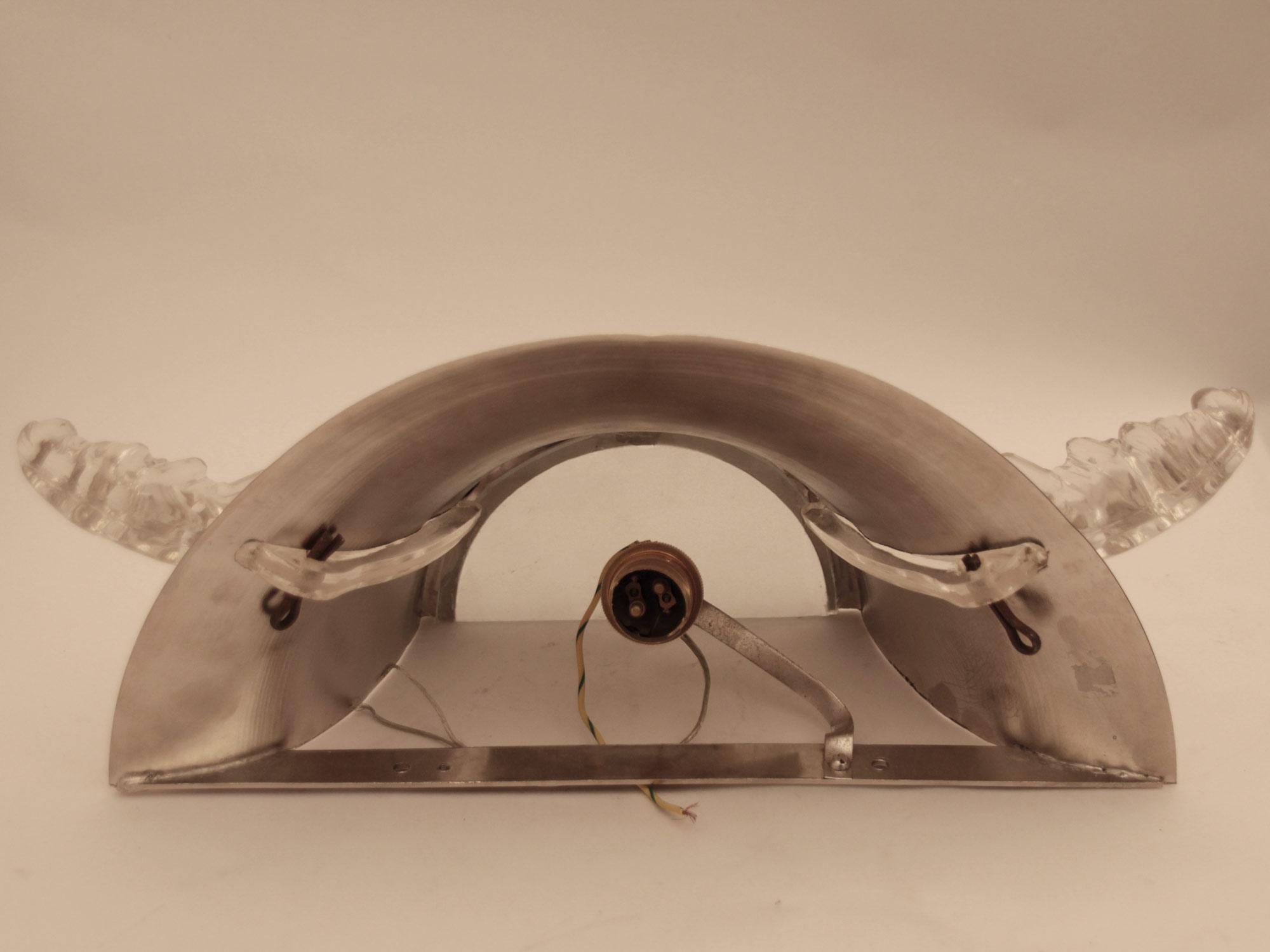 Art Deco French Wall Lights from Ezan, 1930s, Set of 2