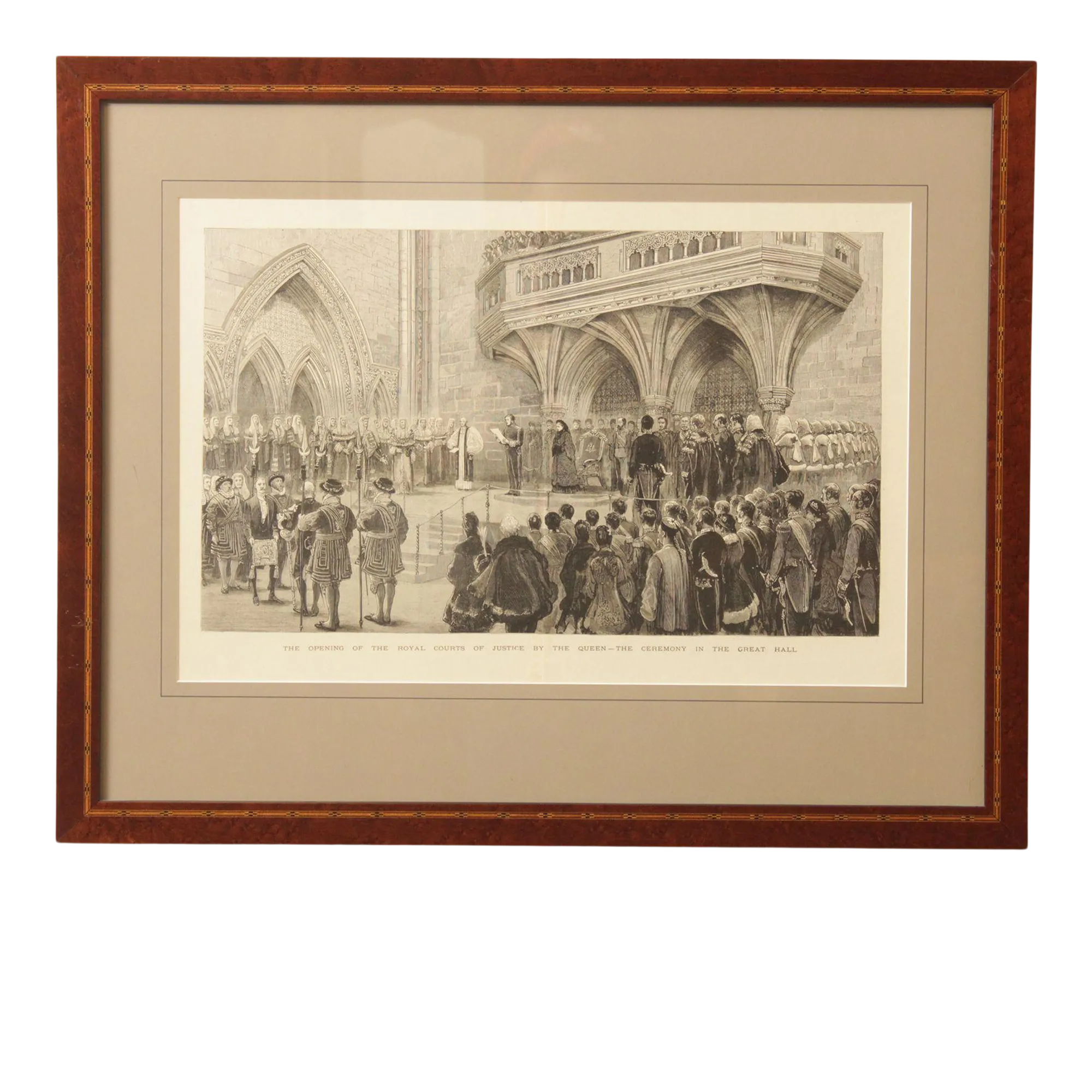 Antique English Engraving, Royal Court Ceremony London Chairish