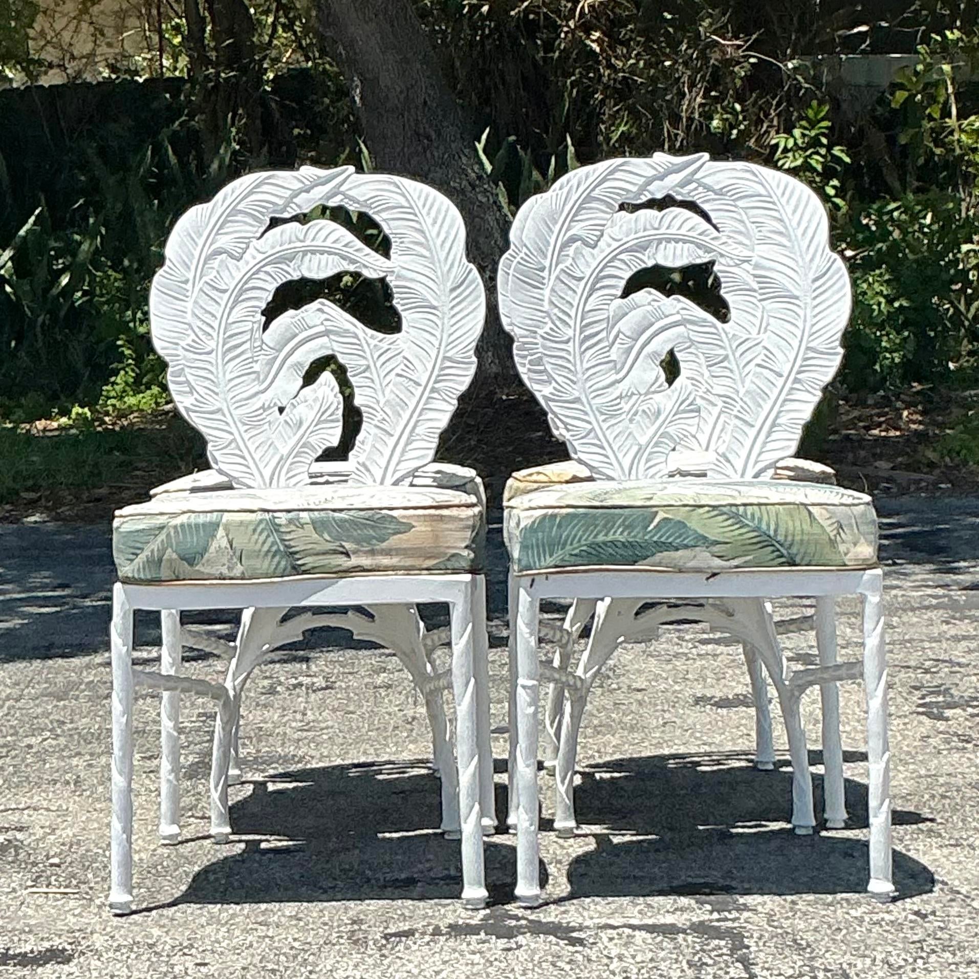 Banana Chair Fountain Tub Chair Vintage Coastal Cast Aluminum