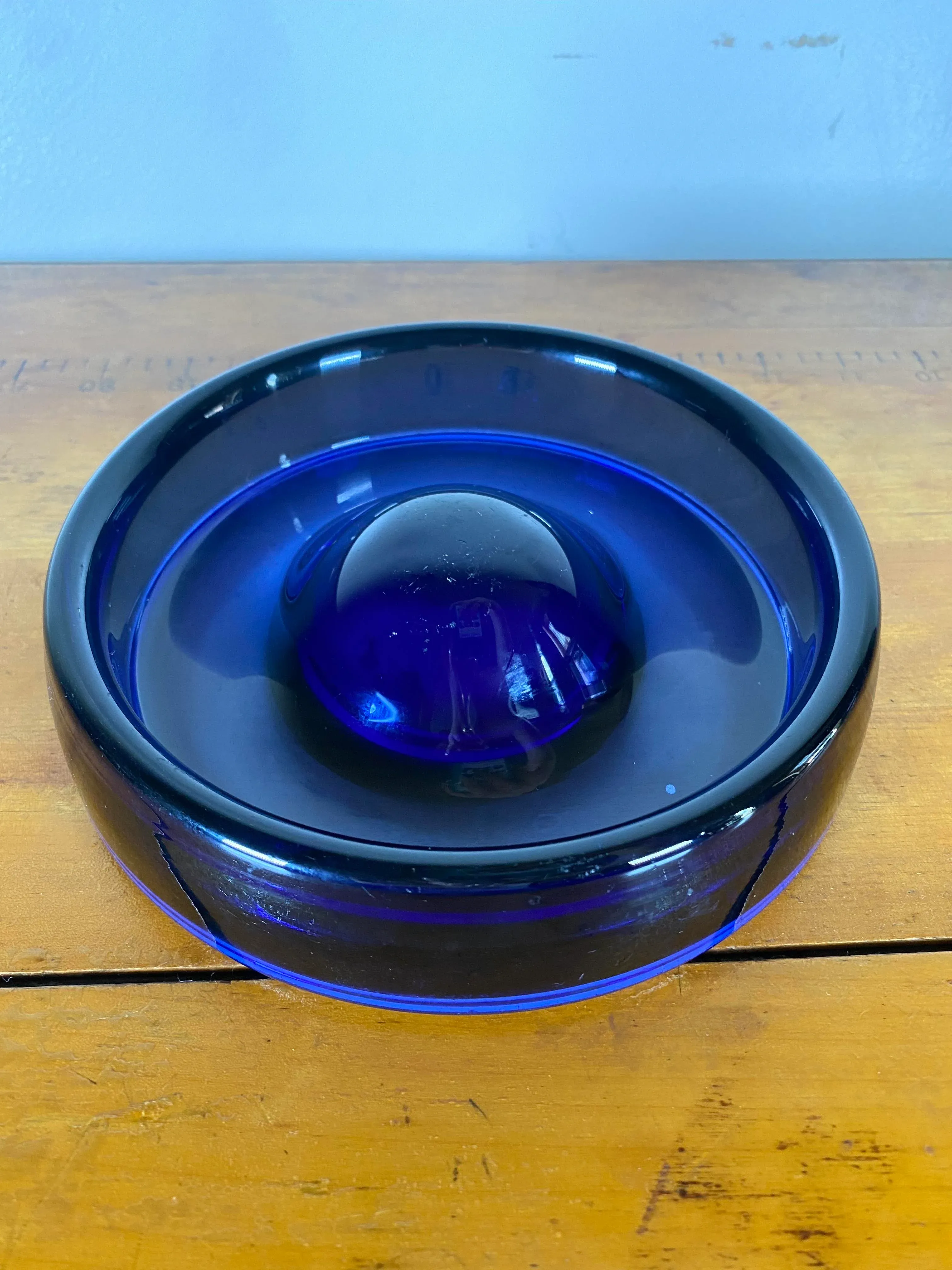 1955 Per Lütken for Holmegaard Smoky Blue Glass 