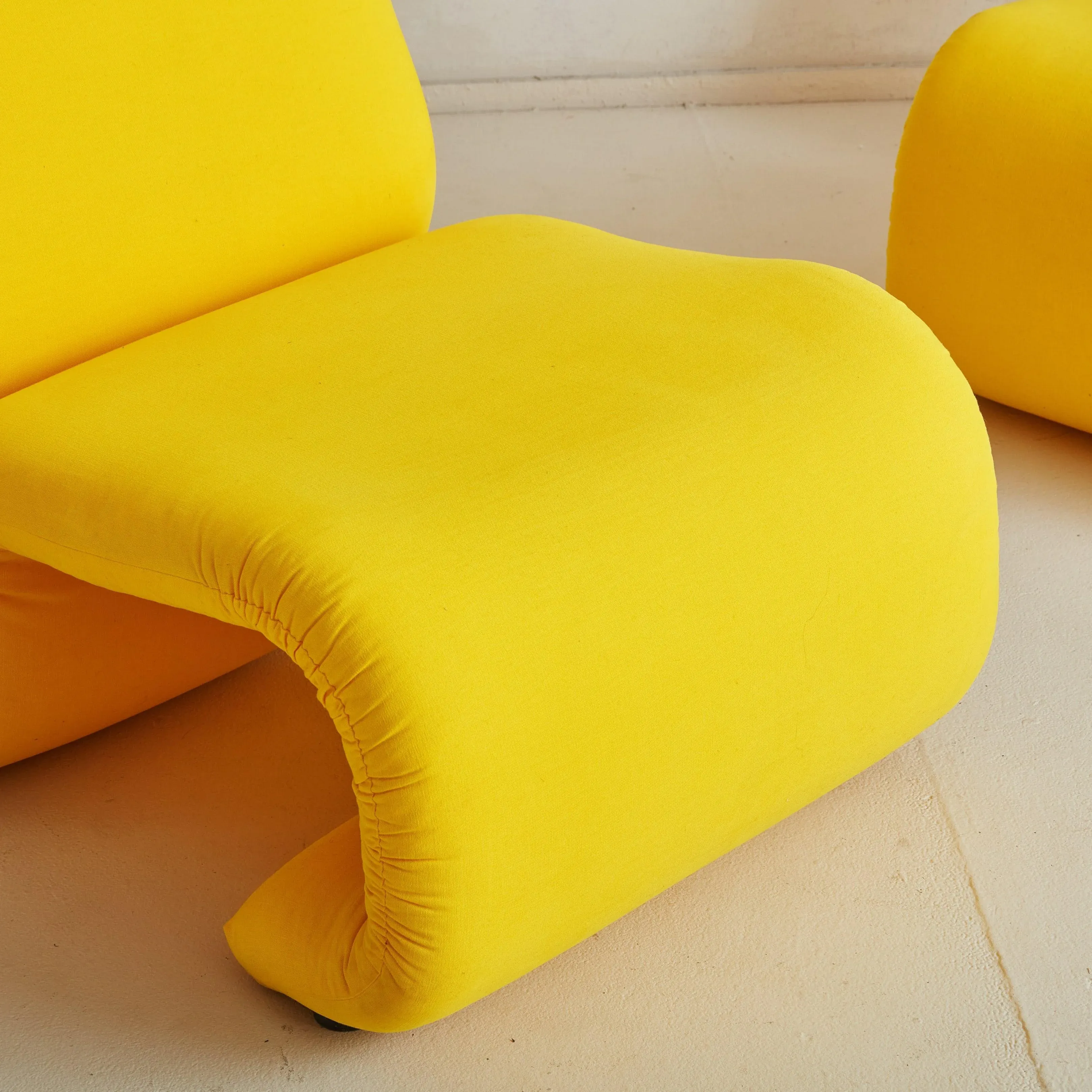 Swedish 'Etcetera' Lounge Chair in Original Yellow Upholstery by