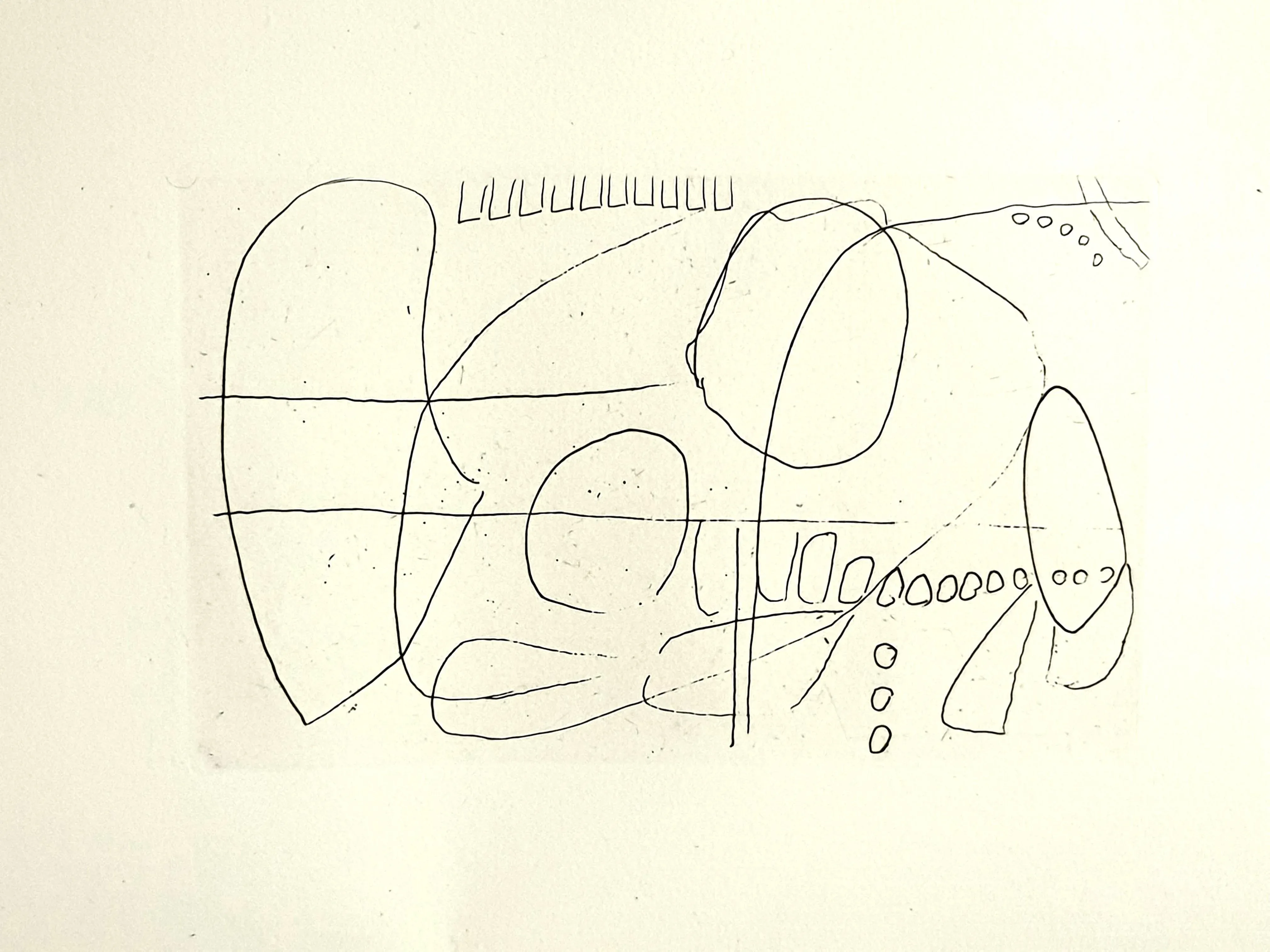 André Lanskoy - Composition - Original Etching 1960