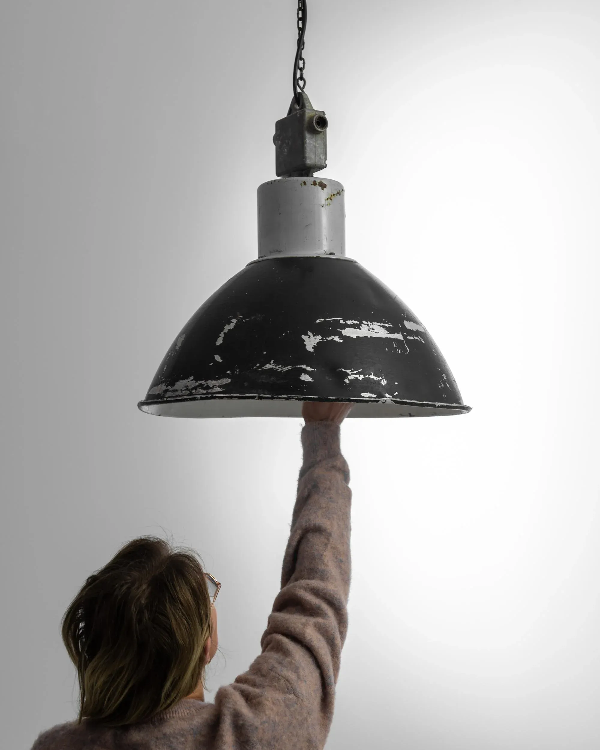 1950s Czech Industrial Pendant
