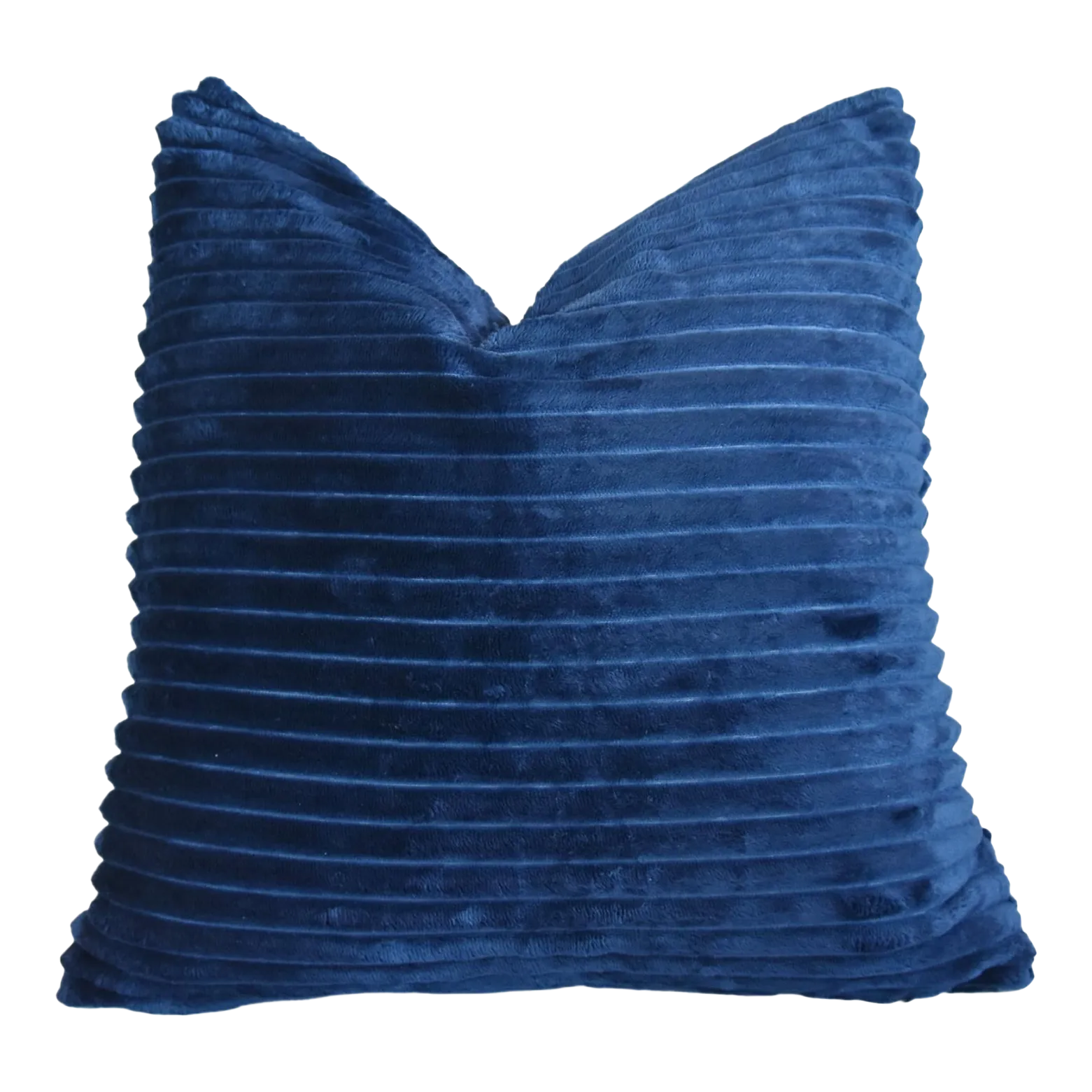 Royal Blue Soft Plush Ribbed Feather Down Pillow 18 Square Chairish